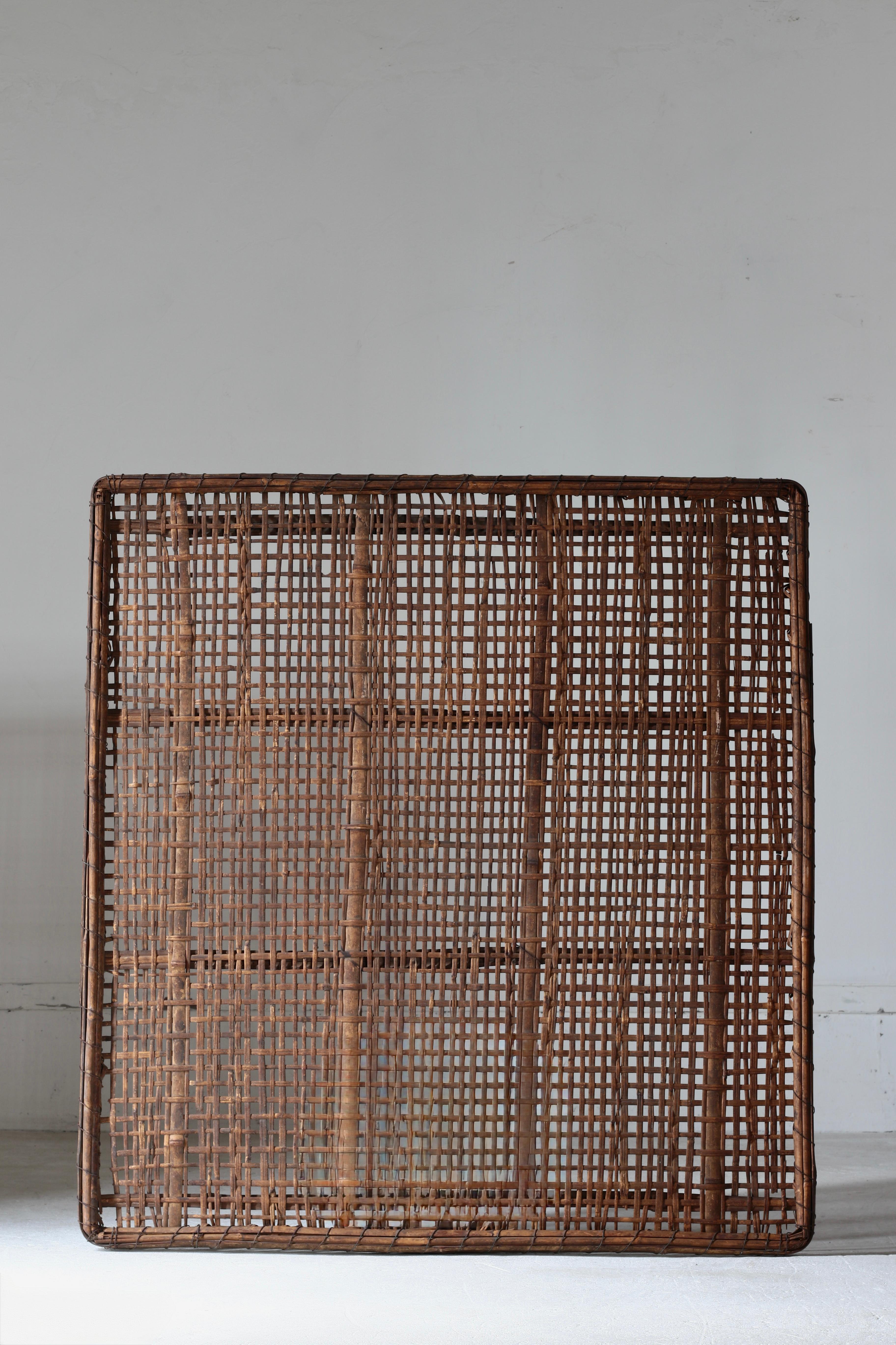 Panneau japonais ancien en bambou / Décoration murale / 1868-1912s / Wabi-Sabi en vente 9