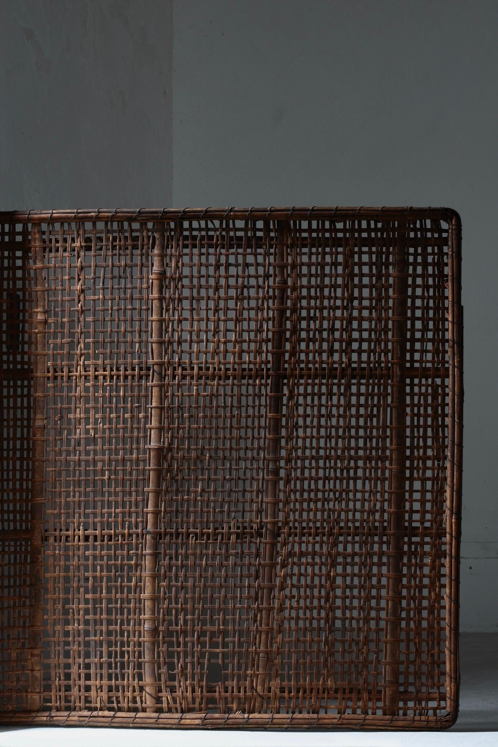 Japonais Panneau japonais ancien en bambou / Décoration murale / 1868-1912s / Wabi-Sabi en vente