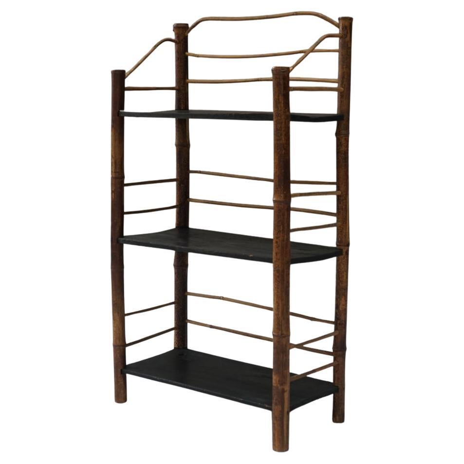 Japanese Antique Bamboo shelf Folk art Wabi-Sabi