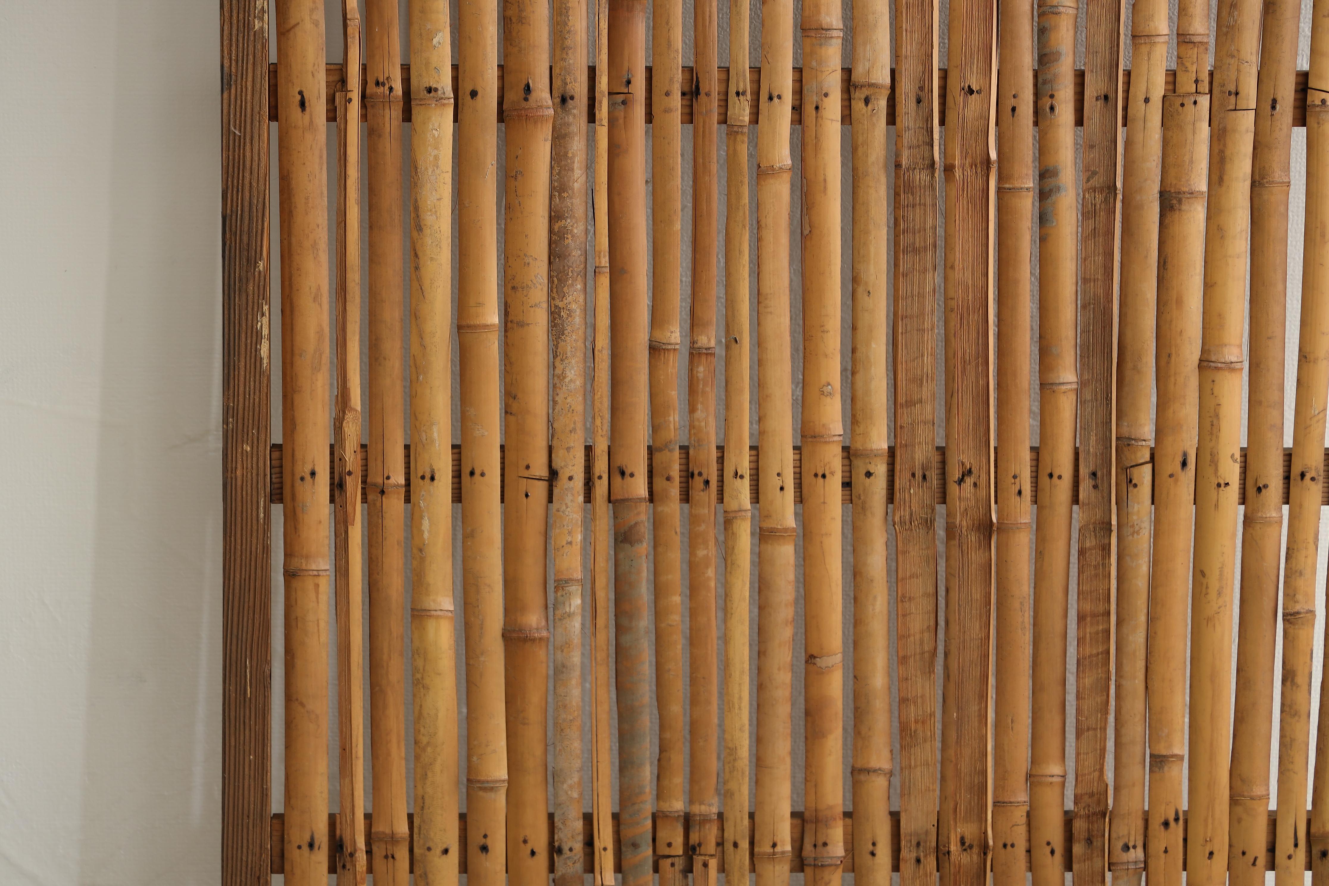 Porte coulissante japonaise ancienne en bambou, Objects for Objects, Wabisabi Door（1） en vente 2