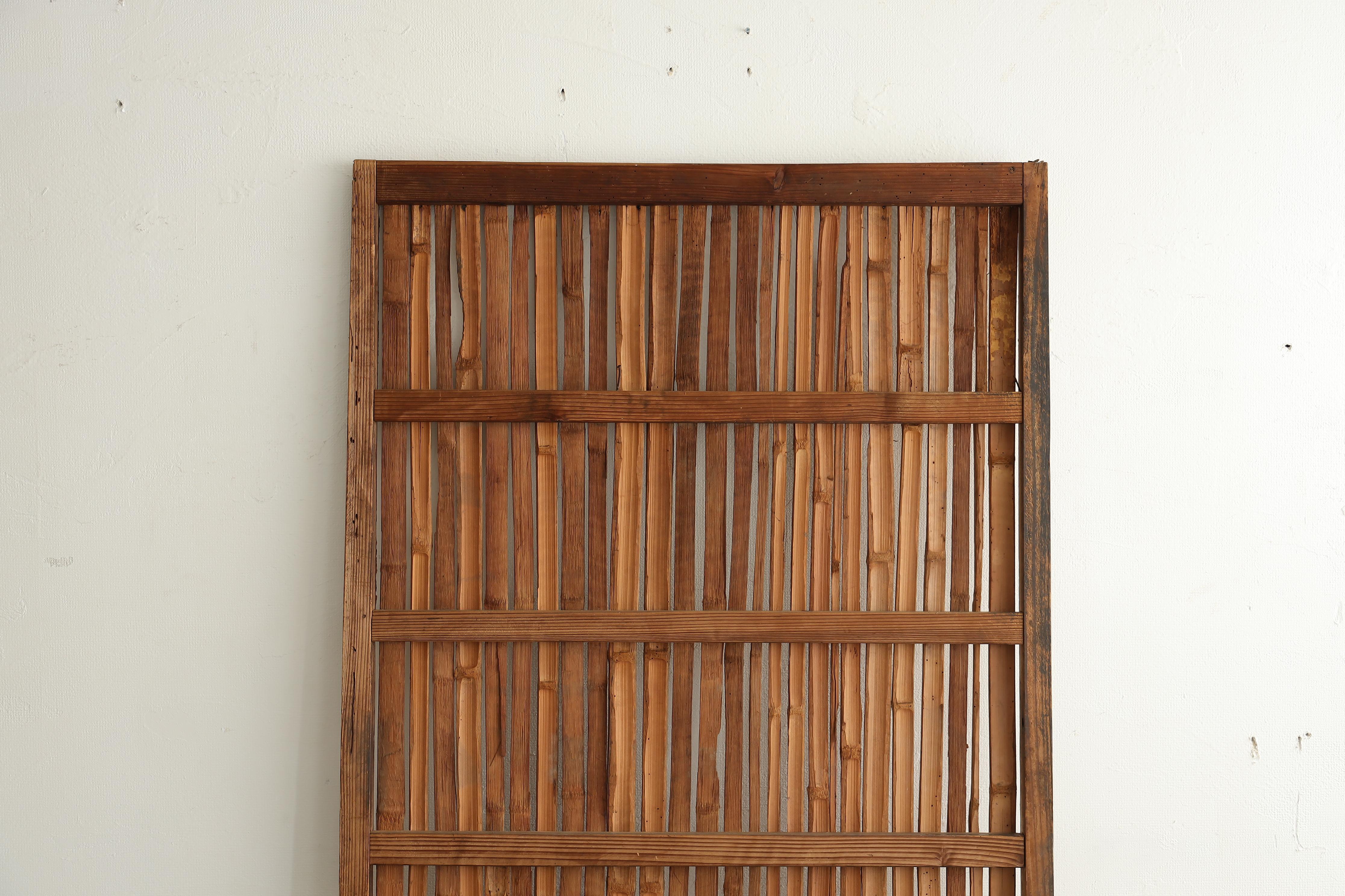 Porte coulissante japonaise ancienne en bambou, Objects for Objects, Wabisabi Door（1） en vente 10