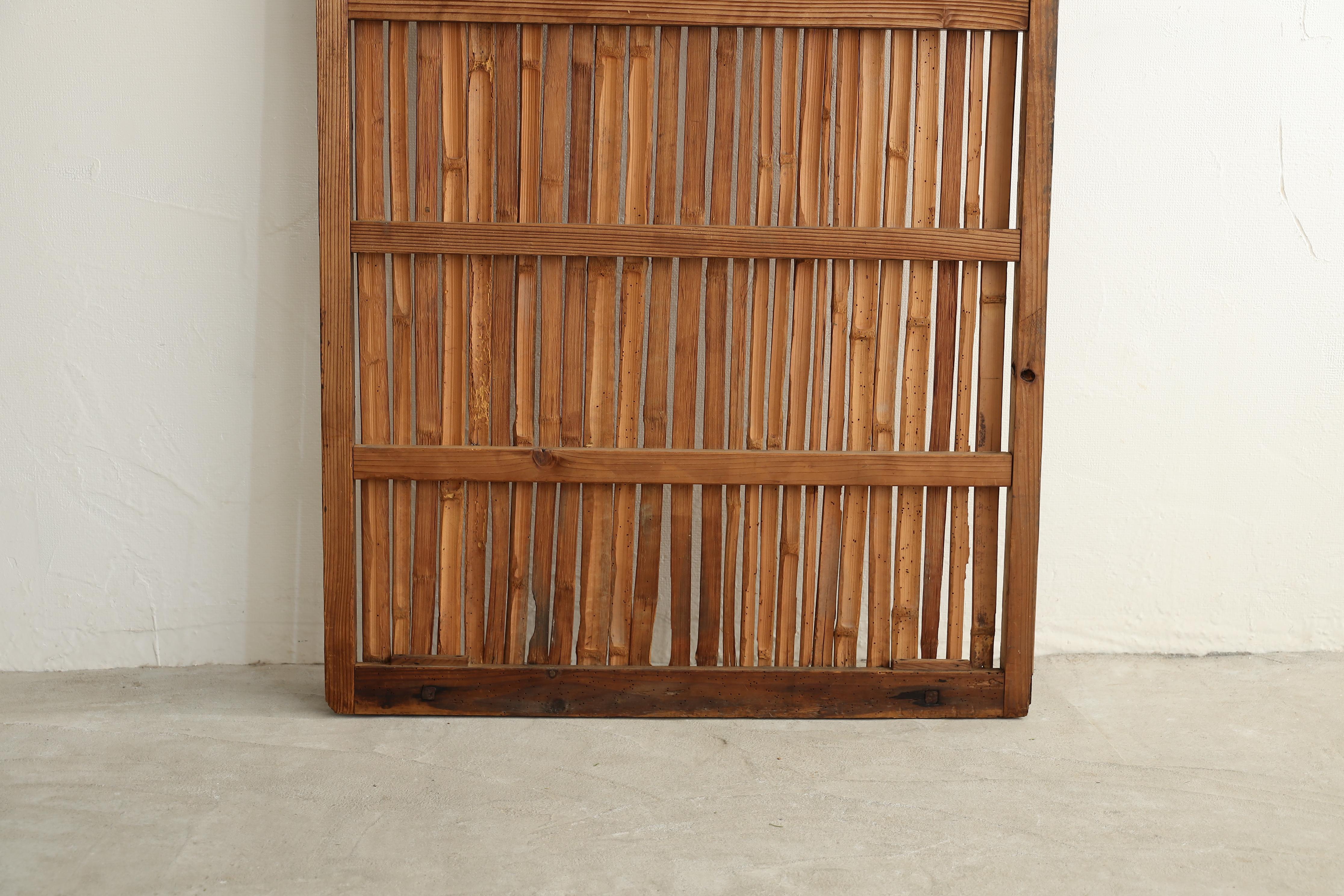 Porte coulissante japonaise ancienne en bambou, Objects for Objects, Wabisabi Door（1） en vente 12