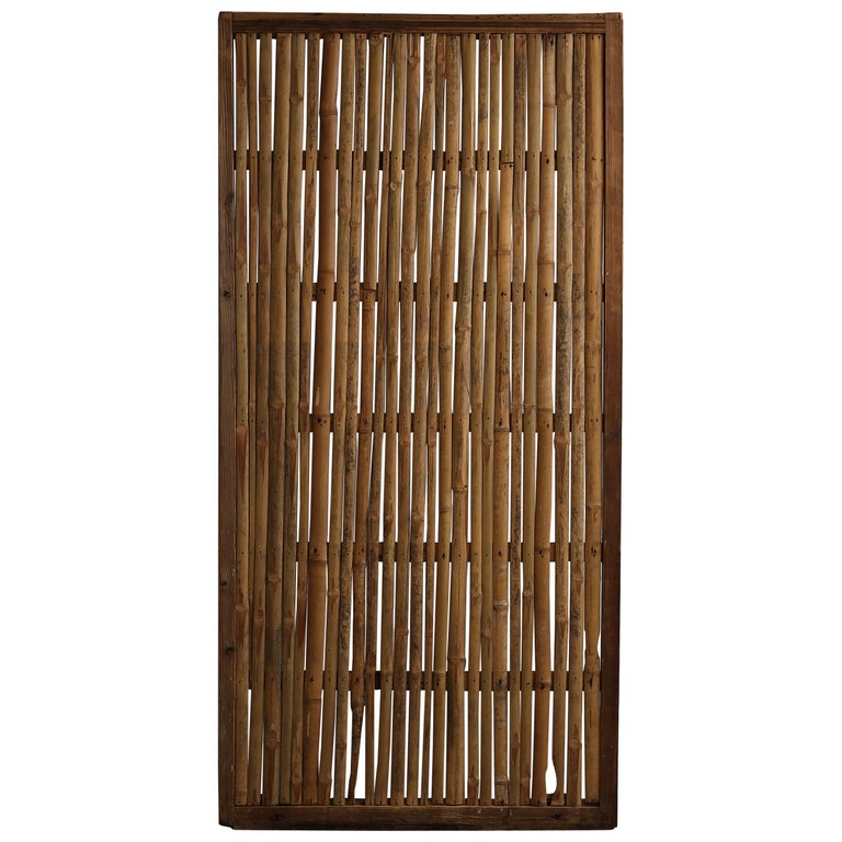 Japanische antike Bambus-Schiebetr, Objekt Mingei Art Panel, Wabisabi Tr2  im Angebot bei 1stDibs Deutschland
