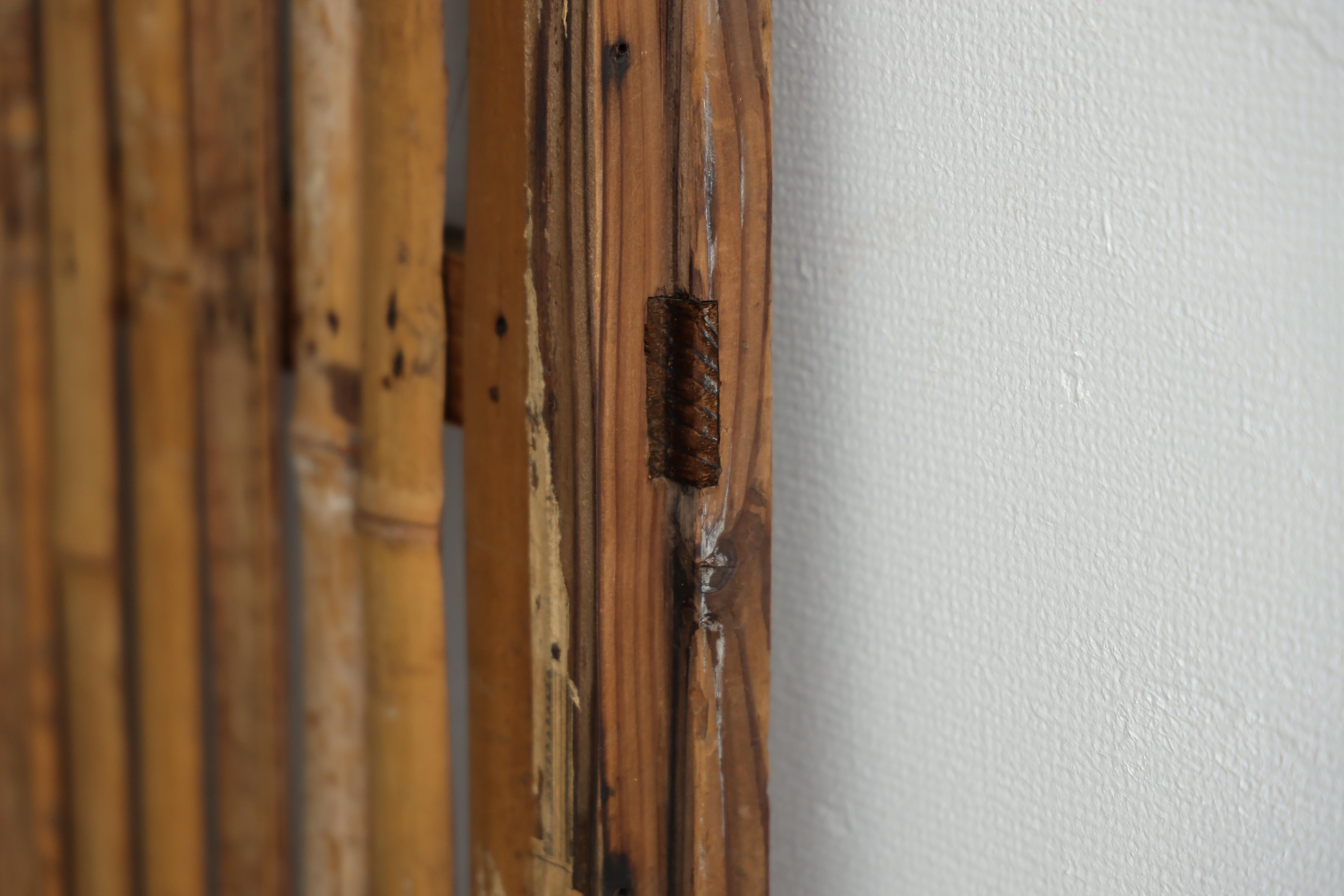Porte coulissante japonaise ancienne en bambou, Objects for Objects, Wabisabi Door（4） en vente 6
