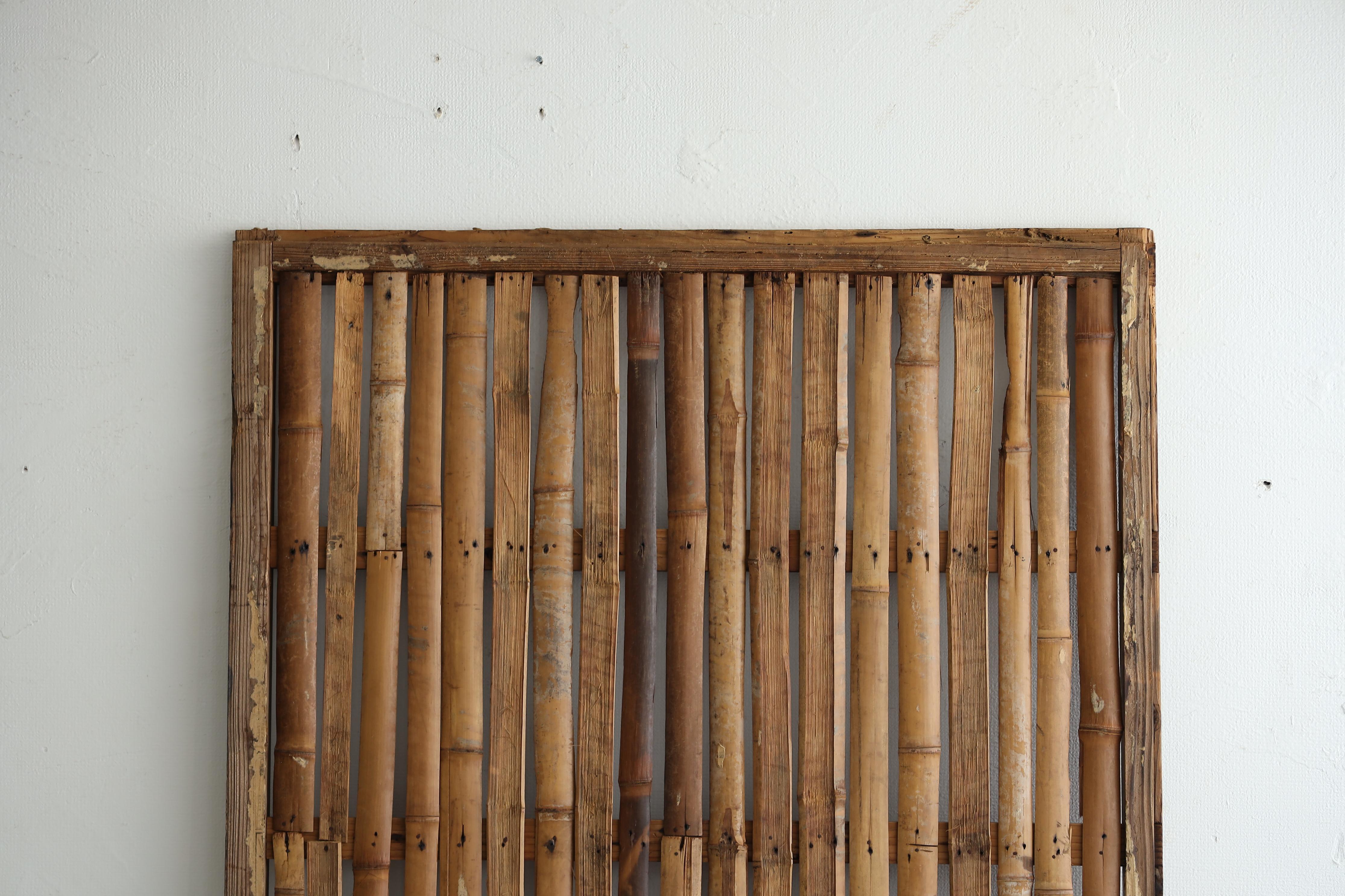 Meiji Porte coulissante japonaise ancienne en bambou, Objects for Objects, Wabisabi Door（4） en vente