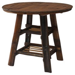 Japanese Antique Bamboo table Folk art Wabi-Sabi