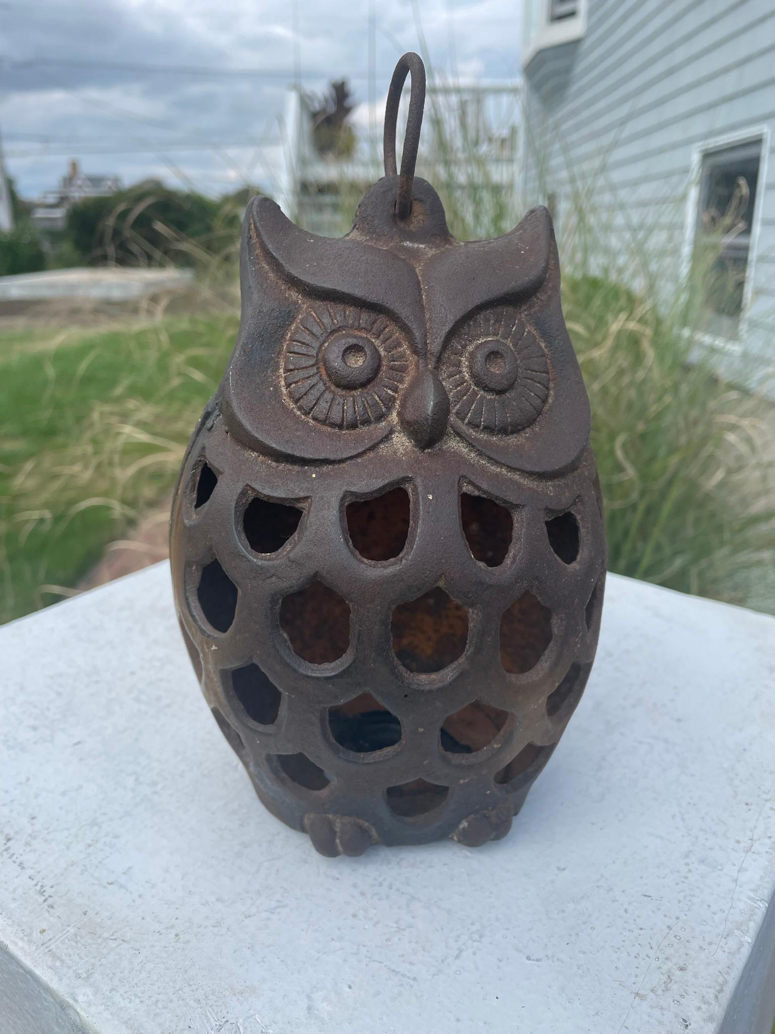 Showa Japanese Antique Barn Owl Lantern