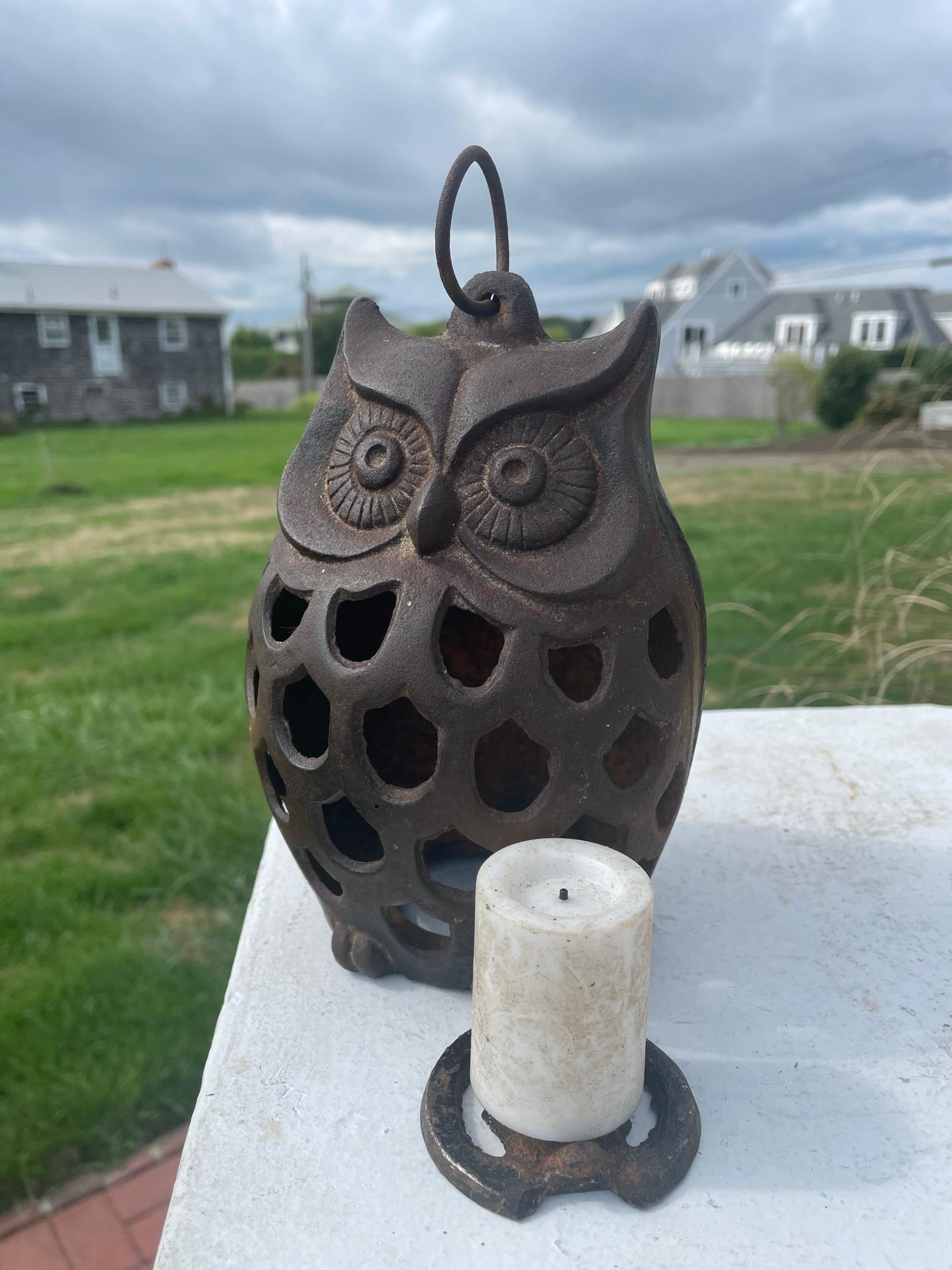 Hand-Crafted Japanese Antique Barn Owl Lantern