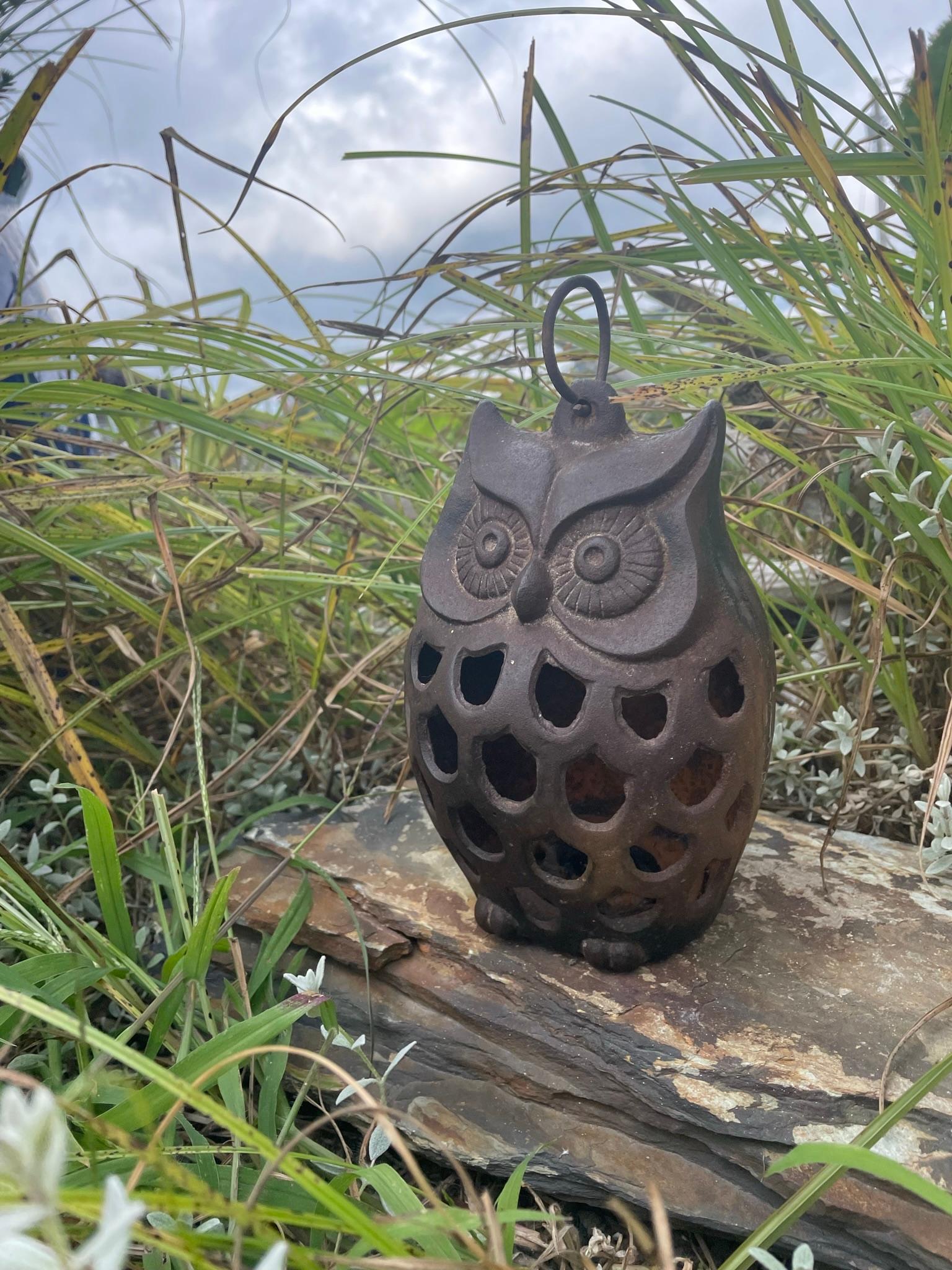 Iron Japanese Antique Barn Owl Lantern
