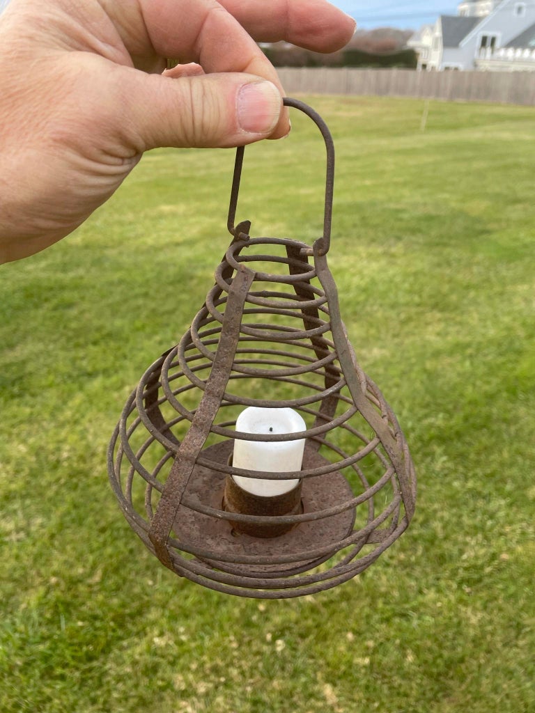 Japanese Antique Basket Garden Lighting  Lantern For Sale 5