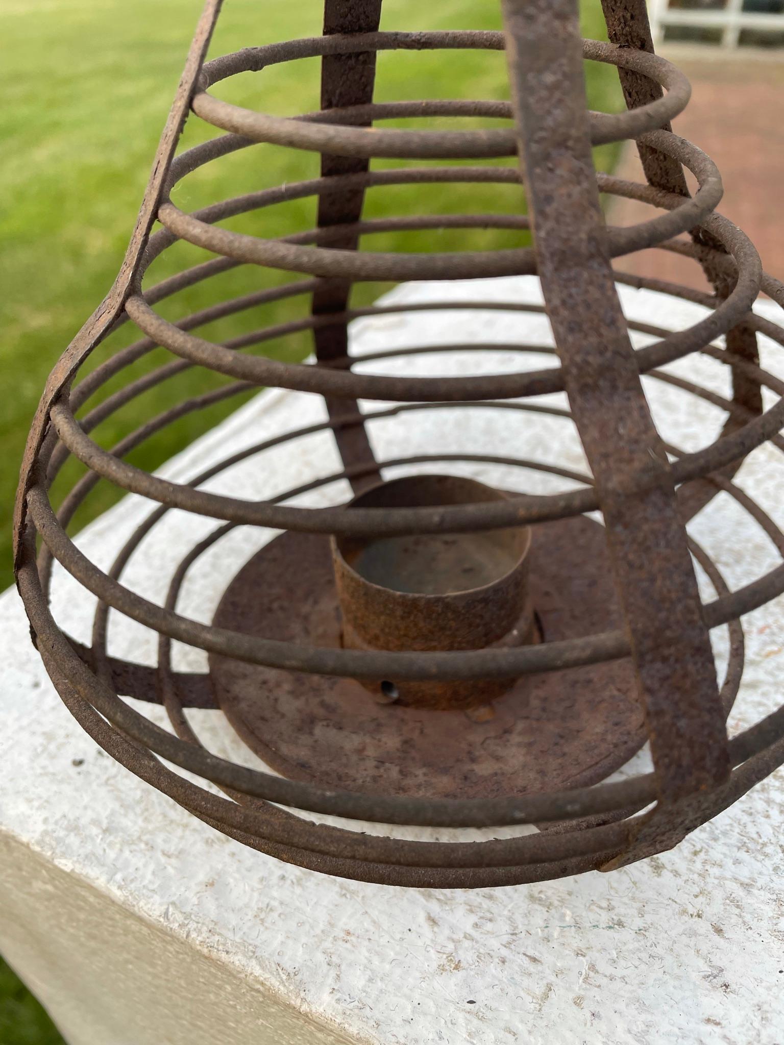 Copper Japanese Antique Basket Garden Lighting  Lantern
