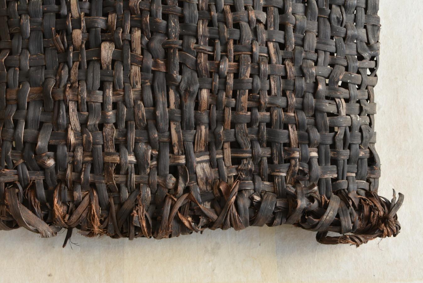 19th Century Japanese antique basket woven with grape vines/1868-1920/Vase on the wall/mingei