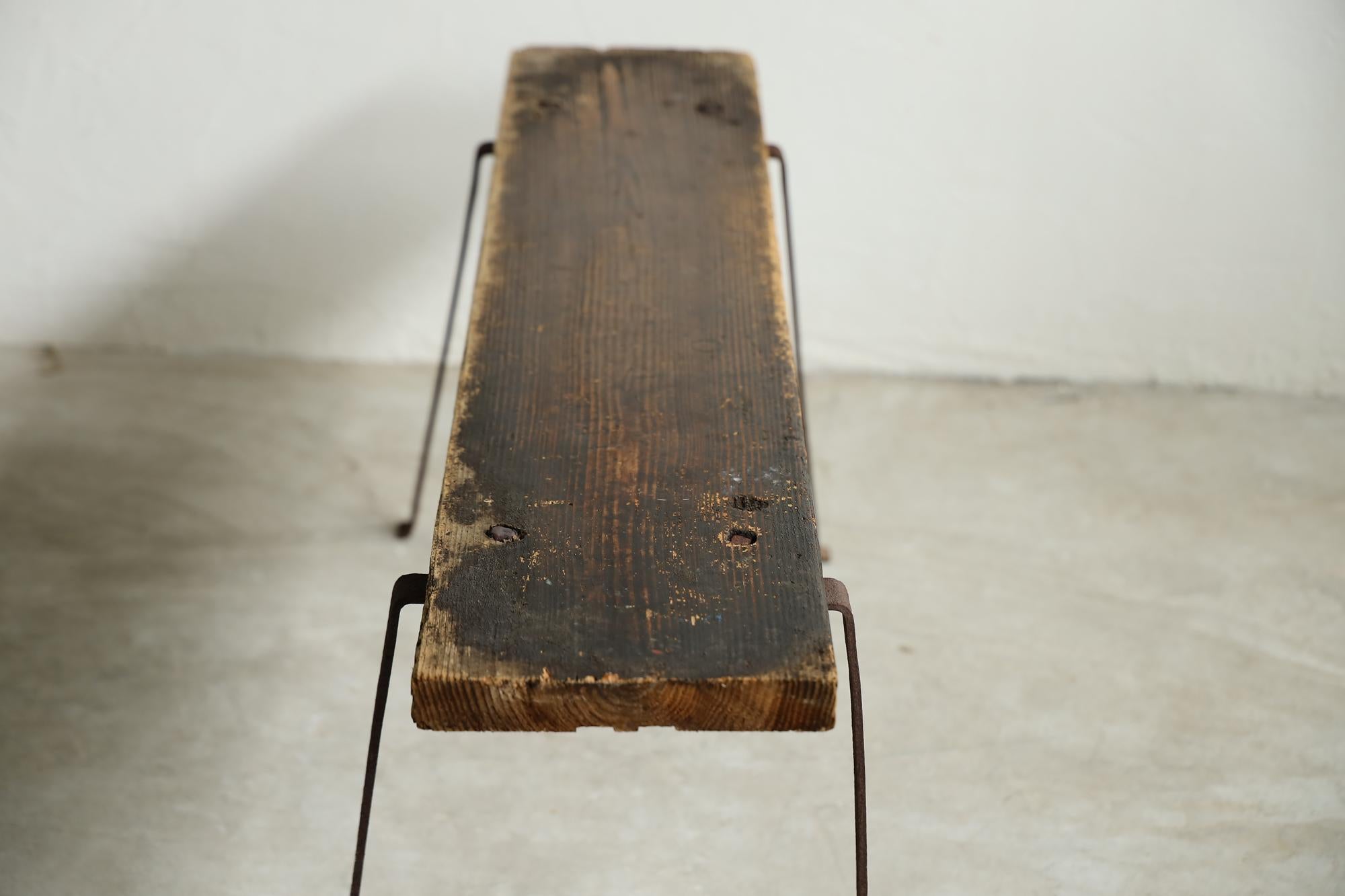 Banc japonais ancien, banc en bois japonais primitif, Wabi-Sabi en vente 6