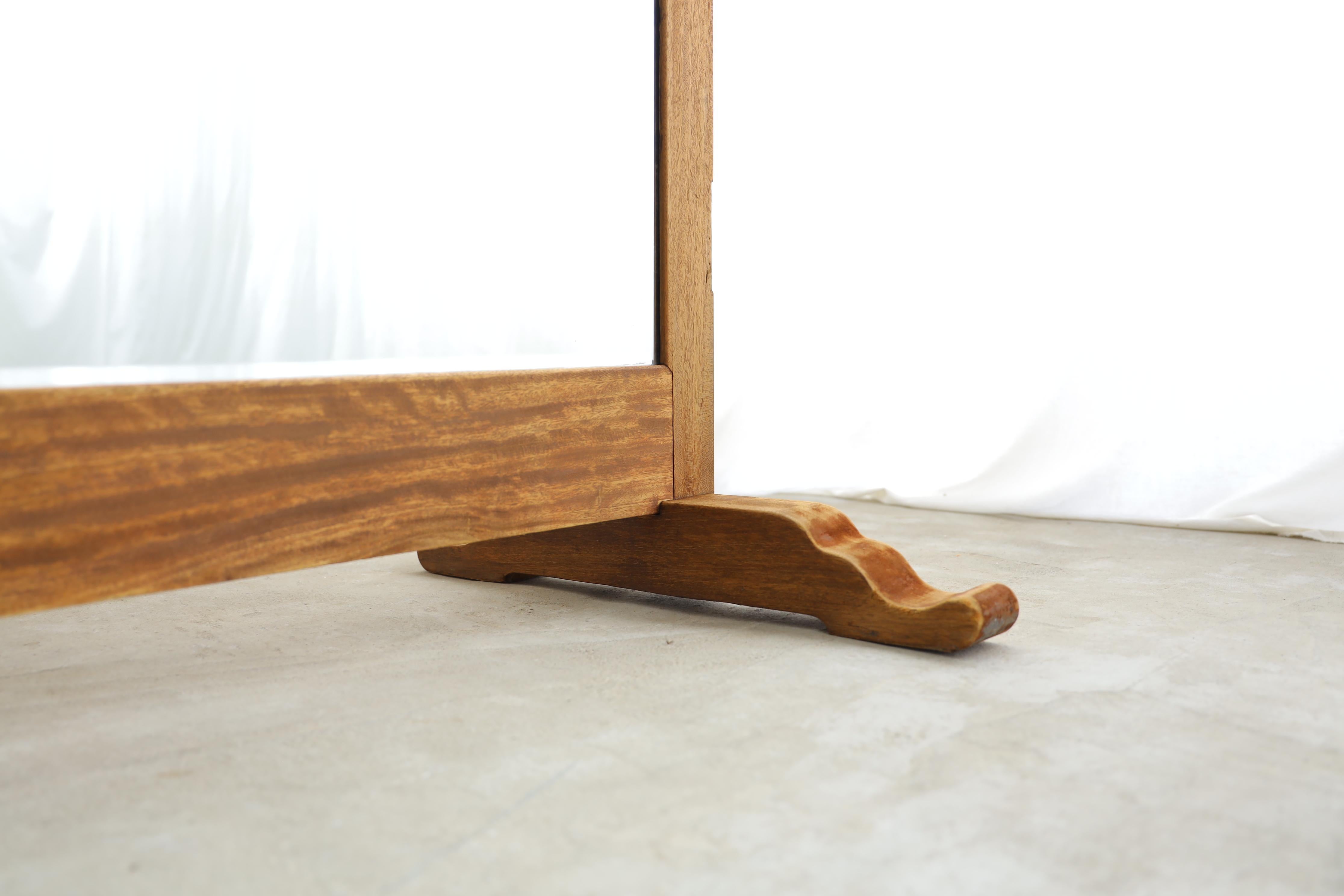 Grand miroir japonais ancien, miroir ancien en pied en vente 6