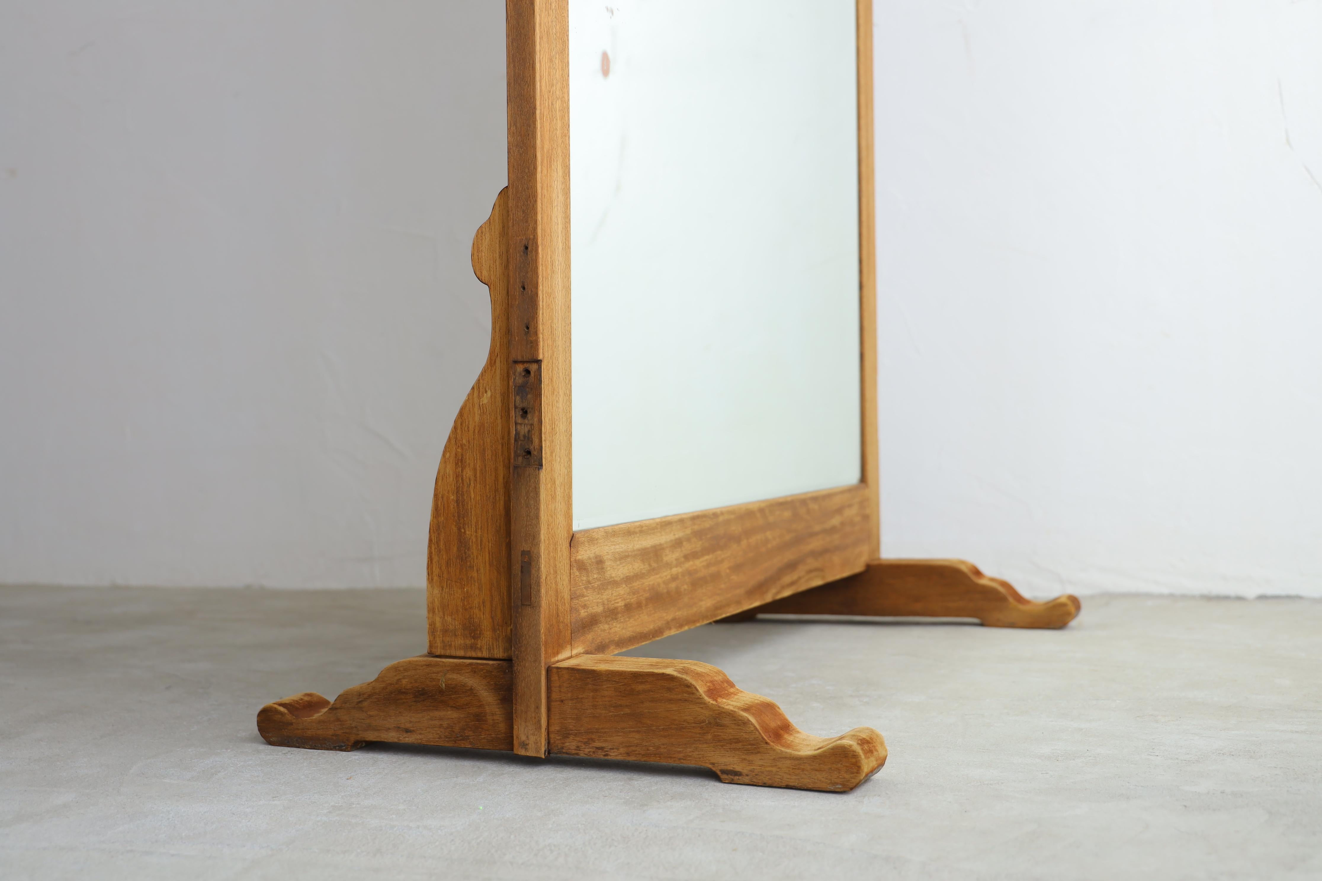 20ième siècle Grand miroir japonais ancien, miroir ancien en pied en vente