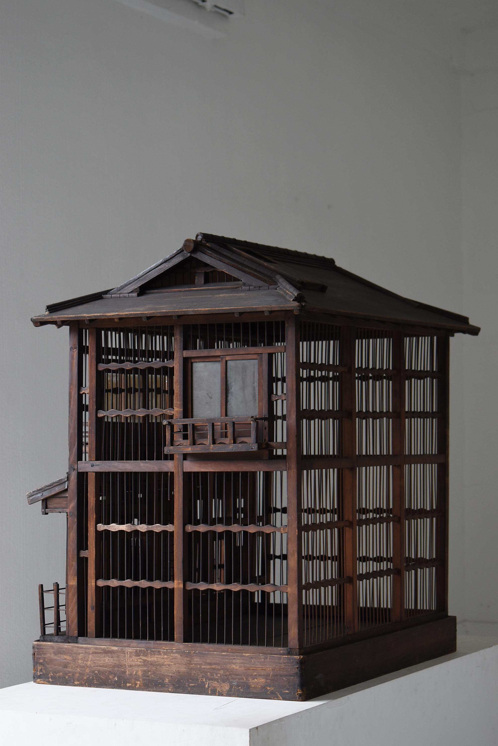 Gabbia per uccelli antica giapponese ispirata a una casa tradizionale Machiya degli anni 1920-1940 in vendita 3