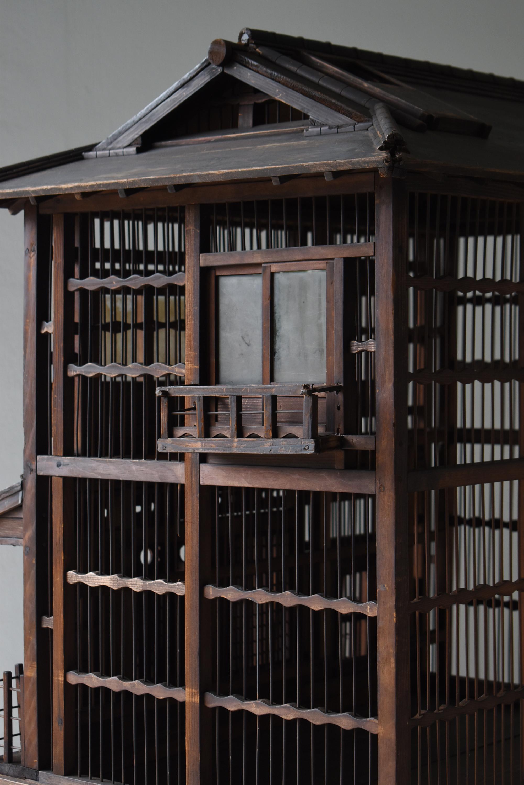 Gabbia per uccelli antica giapponese ispirata a una casa tradizionale Machiya degli anni 1920-1940 in vendita 4