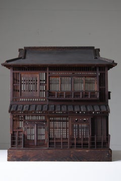 Japanese Antique Birdcage Inspired by a Traditional Machiya House 1920s-1940s