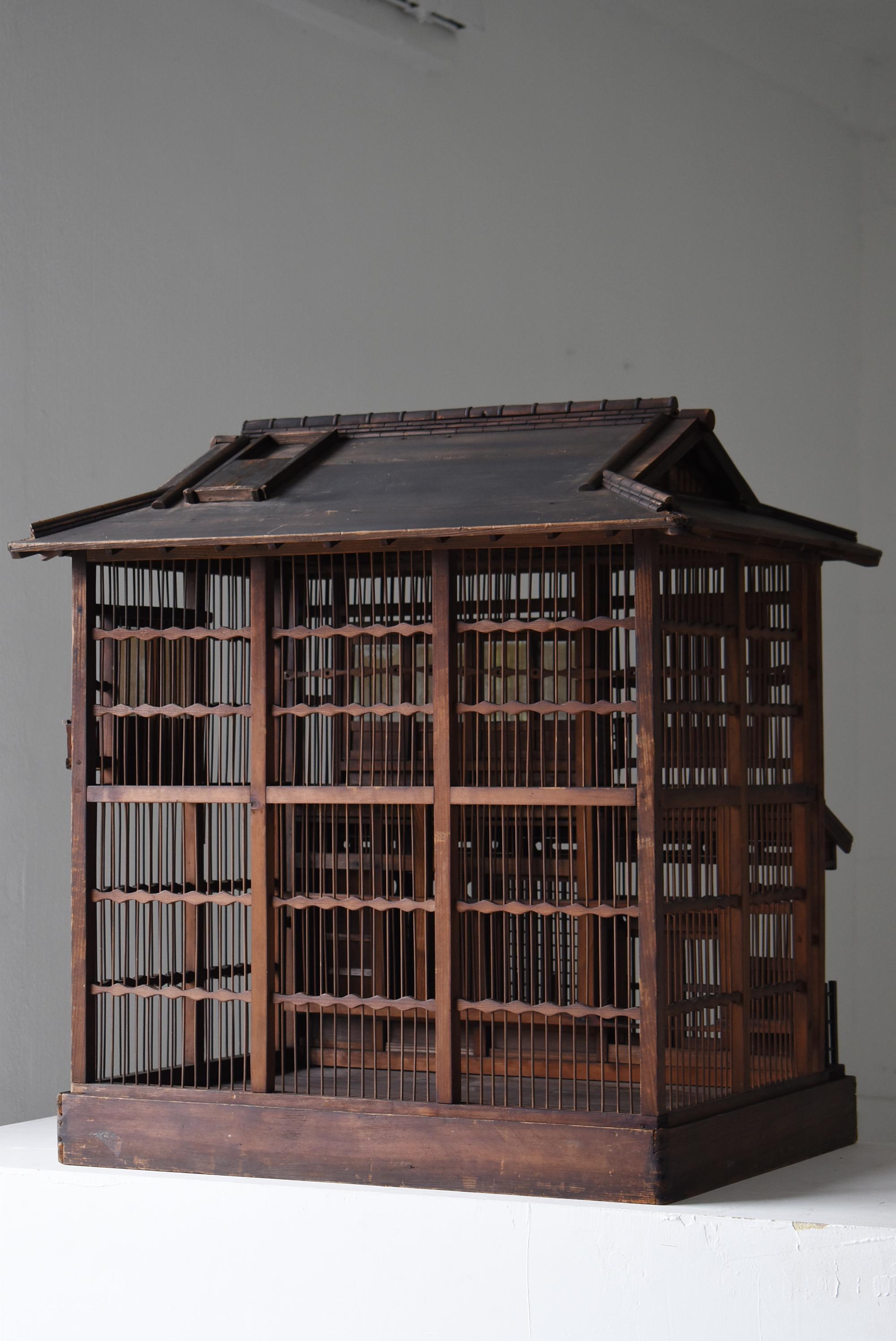 Gabbia per uccelli antica giapponese ispirata a una casa tradizionale Machiya degli anni 1920-1940 in vendita 1