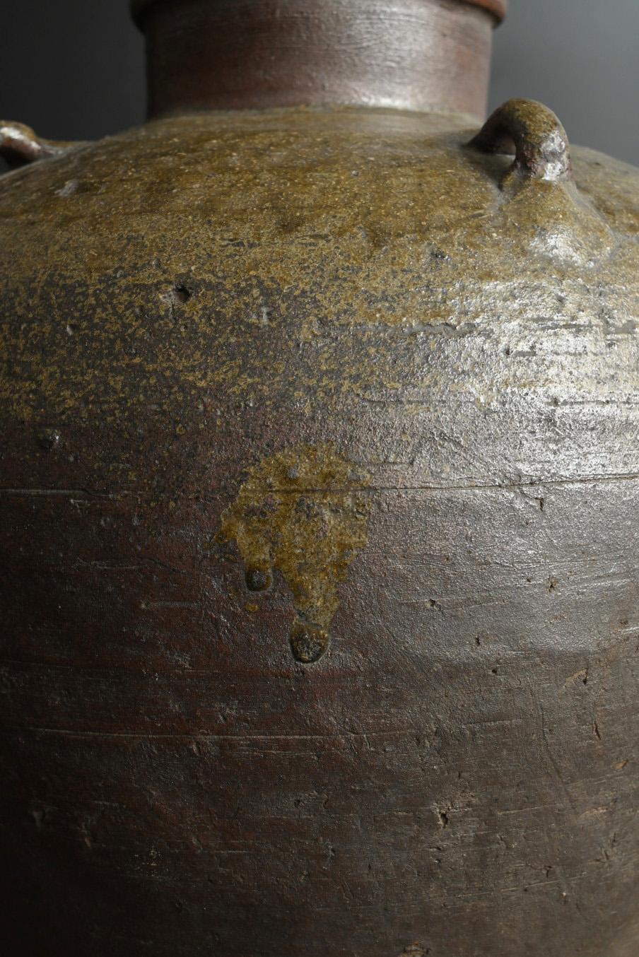 Japanische antike Vase aus Bizen-Ware / 15.-16. Jahrhundert / Wabi-sabi-Vase/Tsubo im Angebot 6