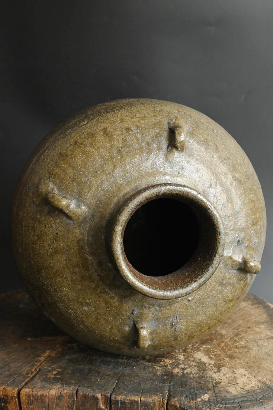 Japanische antike Vase aus Bizen-Ware / 15.-16. Jahrhundert / Wabi-sabi-Vase/Tsubo im Angebot 7
