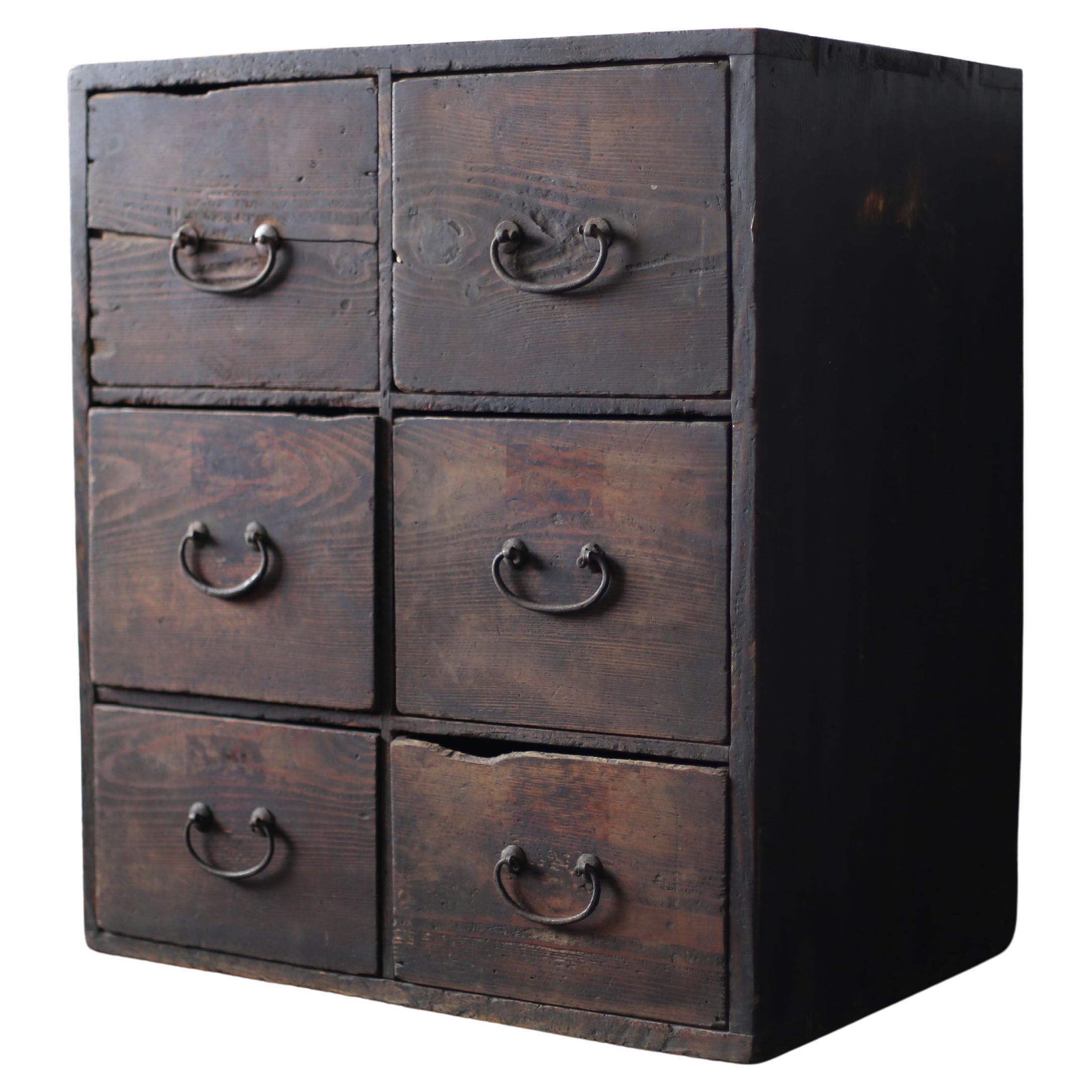 Cajón BK Antiguo Japonés Años 1860-1900 / Almacenamiento Tansu Wabisabi