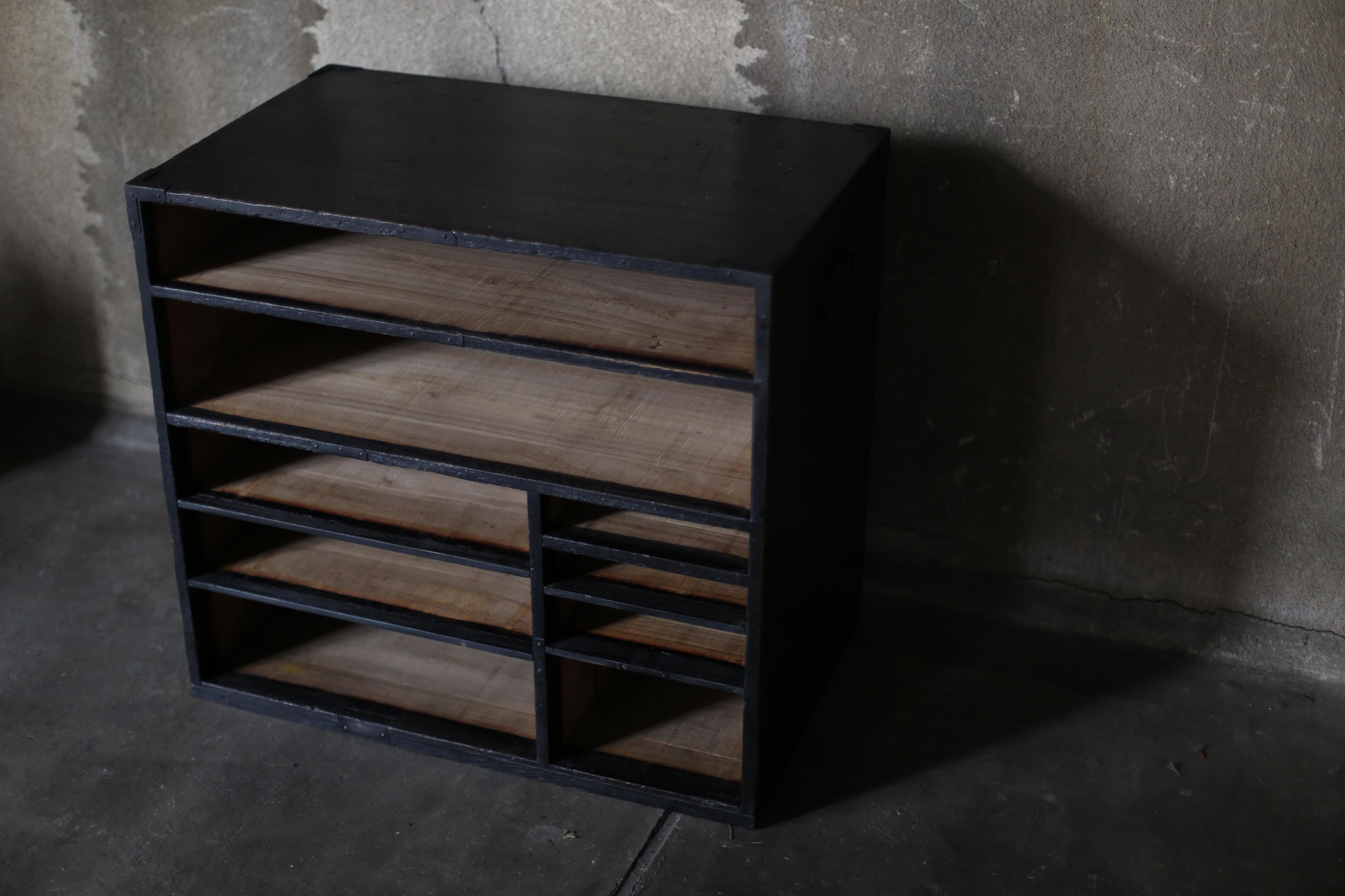 Japanische Antiquitäten BK Schublade 1860er-1900er / Tansu Lagerung Wabisabi im Angebot 4