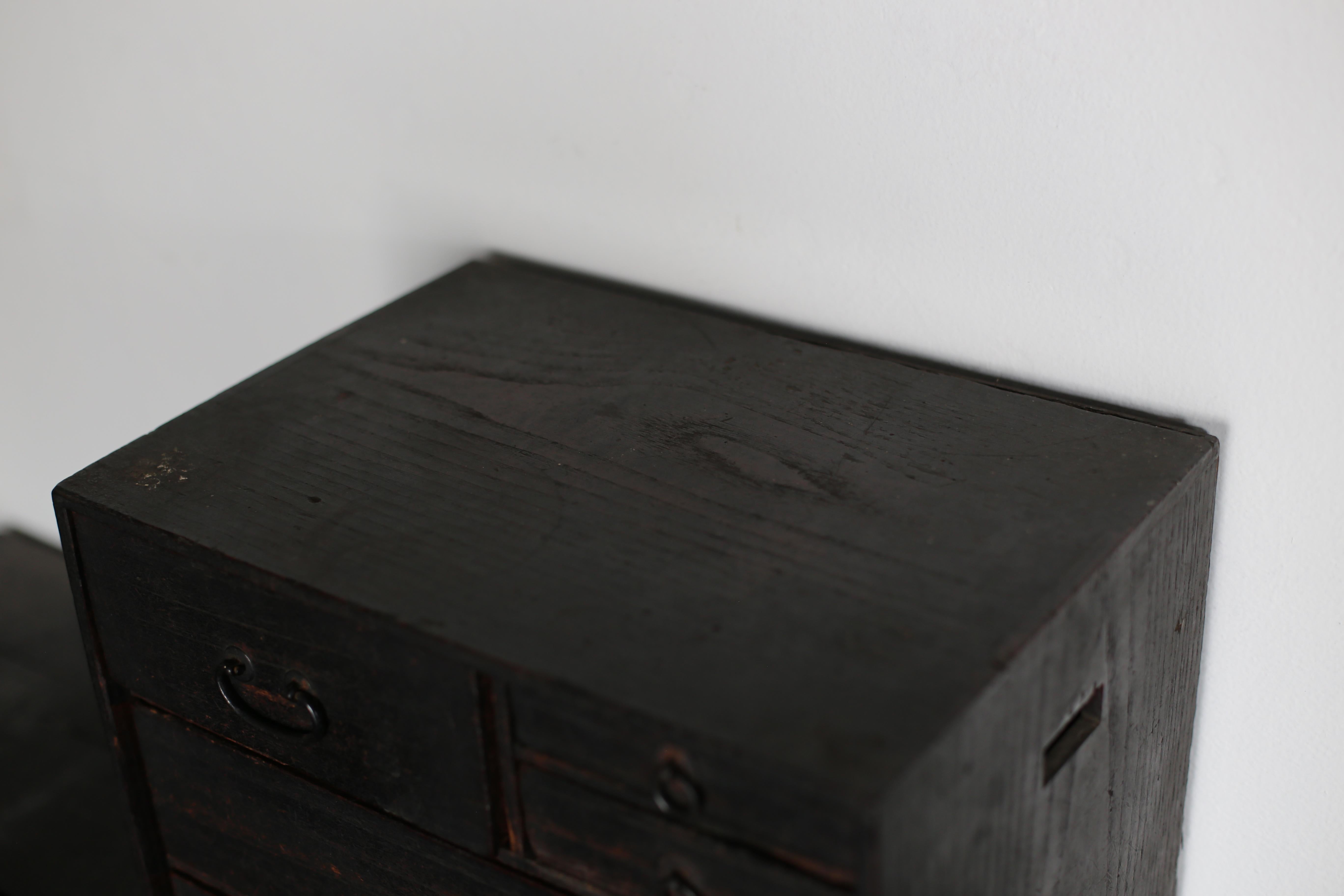Japanese Antique BK Small Drawer 1860s-1900s / Tansu Storage Wabisabi 4