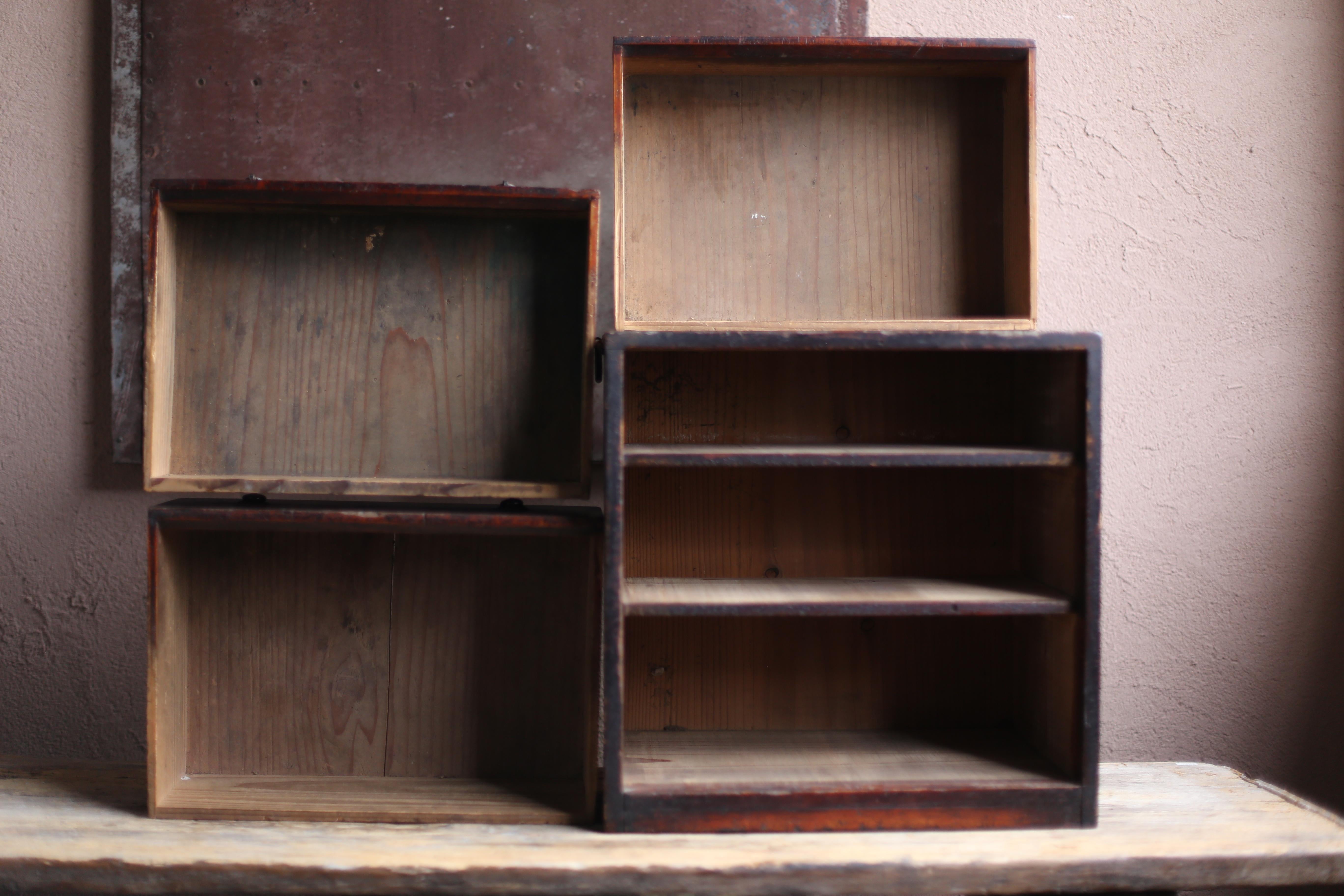 Japanische Antiquitäten BK Kleine Schublade 1860er-1900er Jahre / Tansu Lagerung Wabisabi im Angebot 7