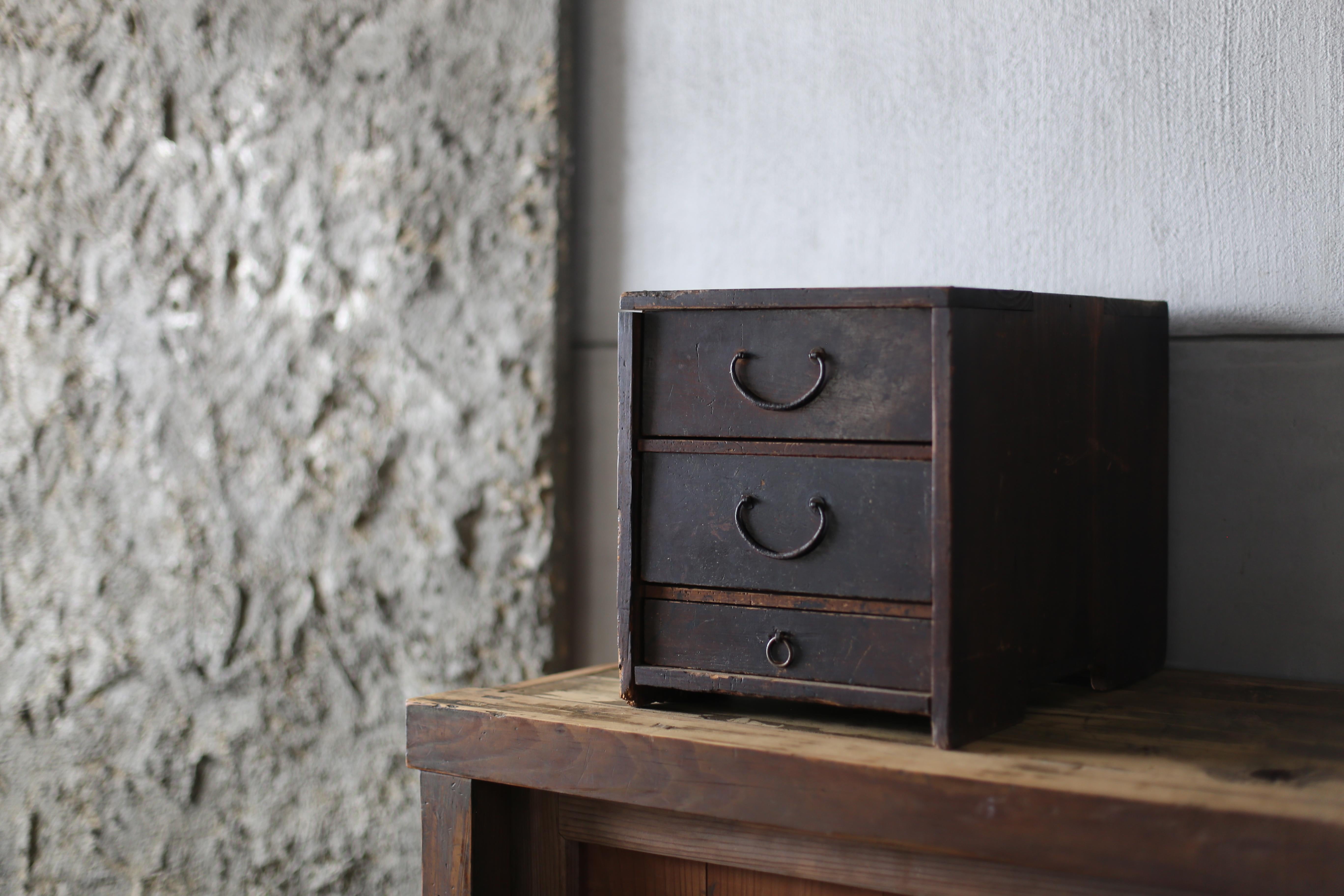 Meiji Japanese Antique BK Small Drawer 1860s-1900s / Tansu Storage Wabisabi