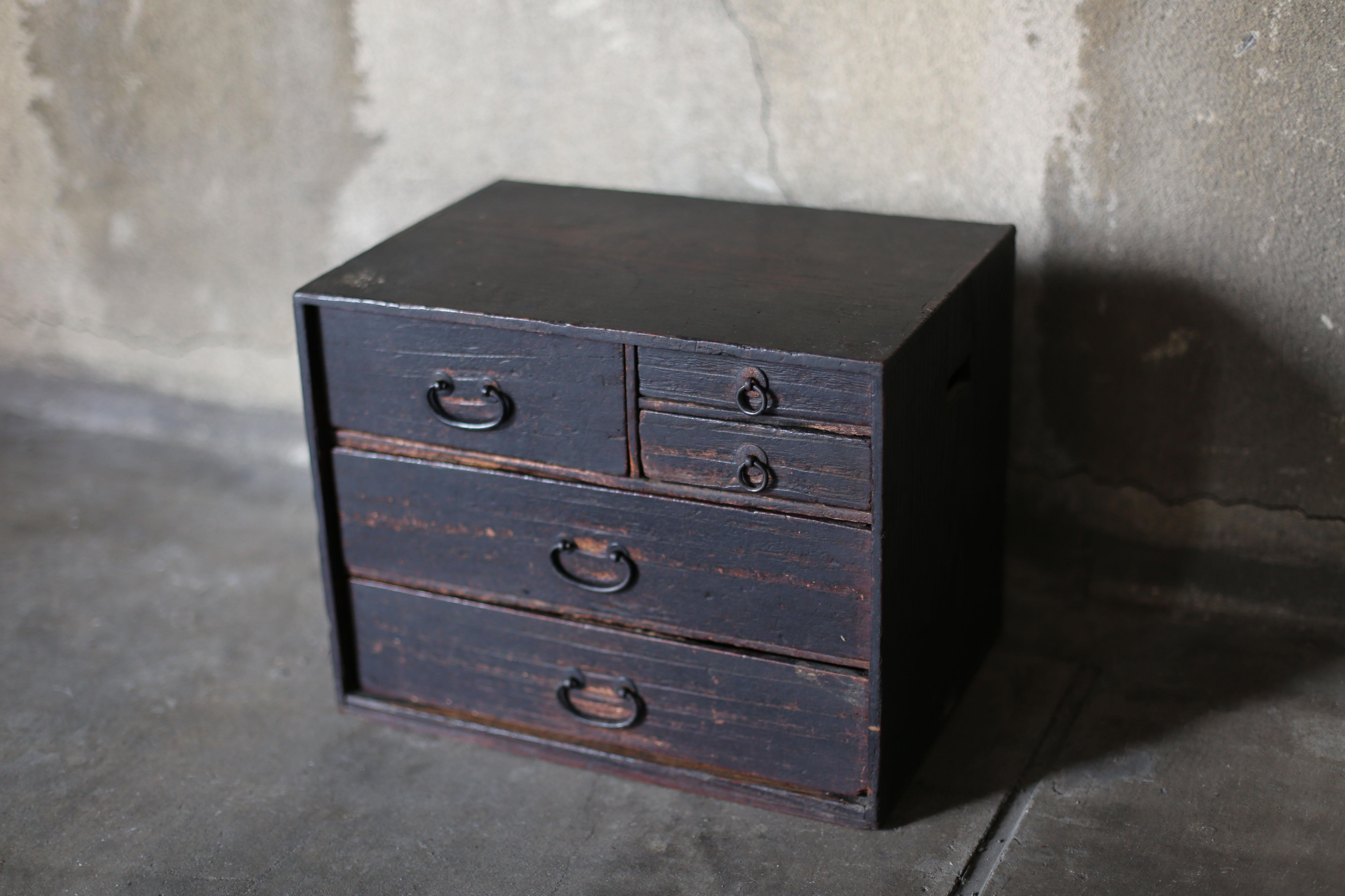 Meiji Japanese Antique BK Small Drawer 1860s-1900s / Tansu Storage Wabisabi