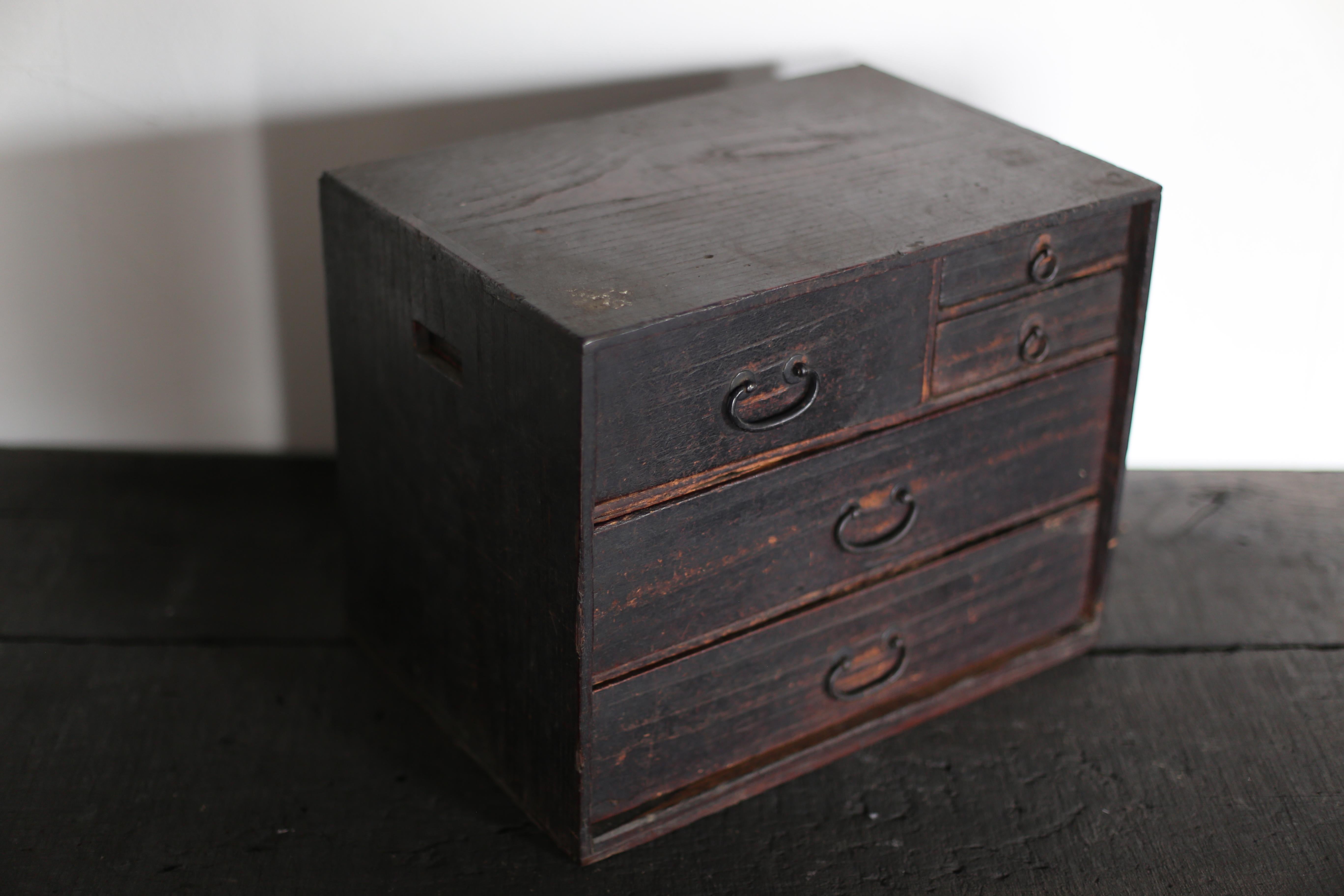 20th Century Japanese Antique BK Small Drawer 1860s-1900s / Tansu Storage Wabisabi