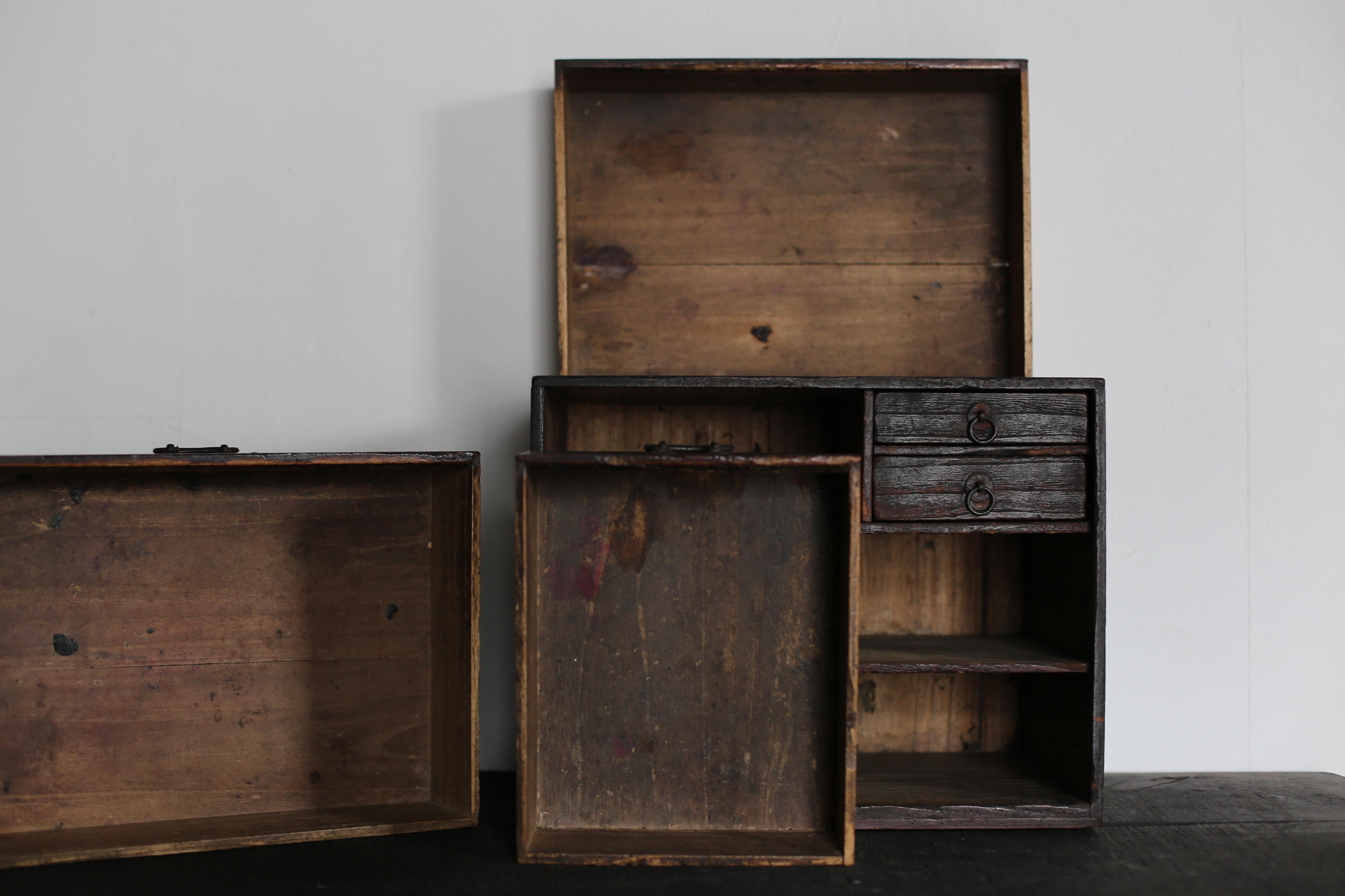 Japanese Antique BK Small Drawer 1860s-1900s / Tansu Storage Wabisabi 3