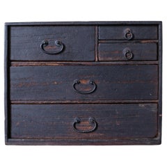 Japanese Antique BK Small Drawer 1860s-1900s / Tansu Storage Wabisabi