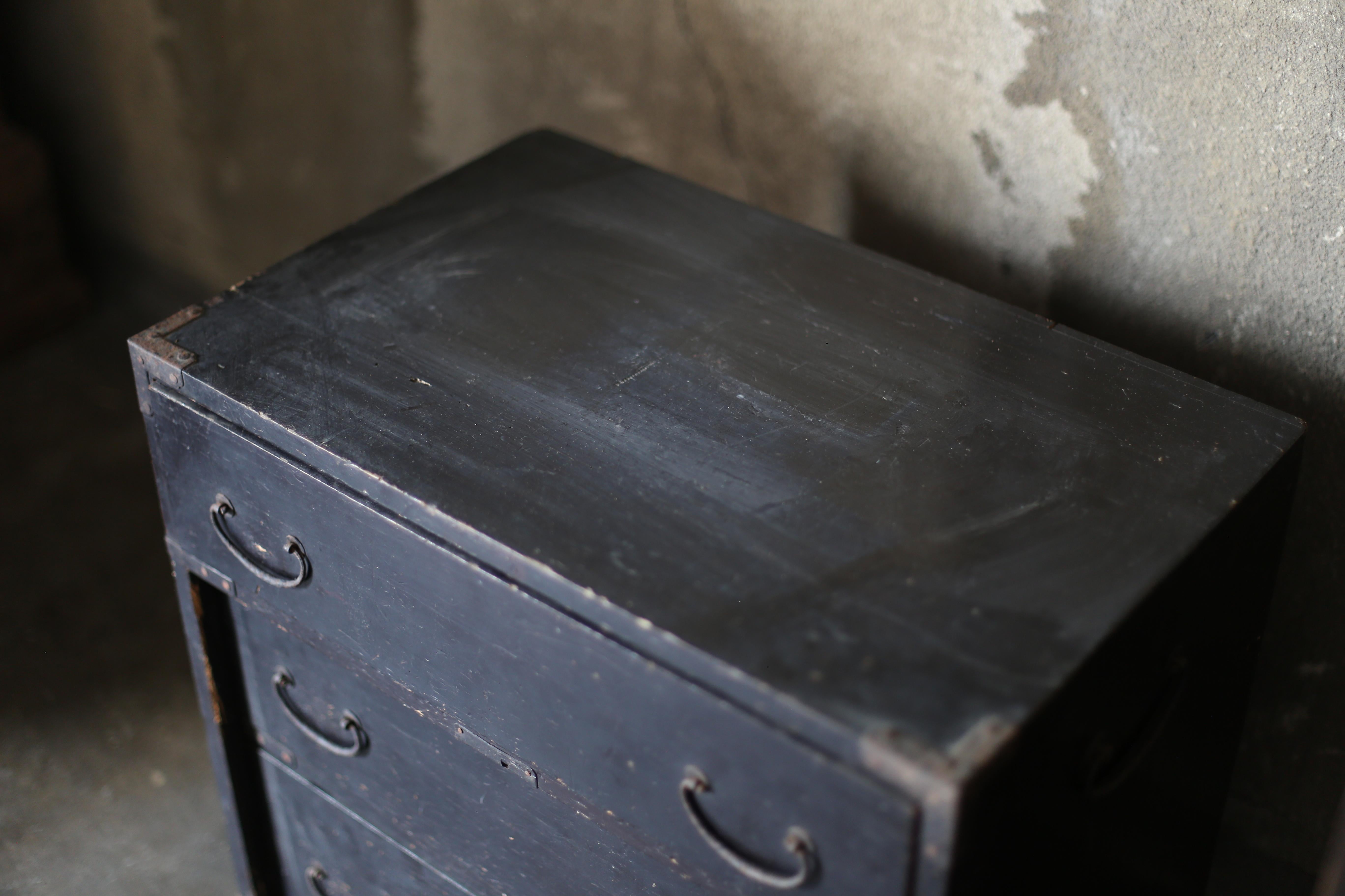 Japanese Antique BK Small Drawer EDO  / Tansu Storage Wabisabi For Sale 3