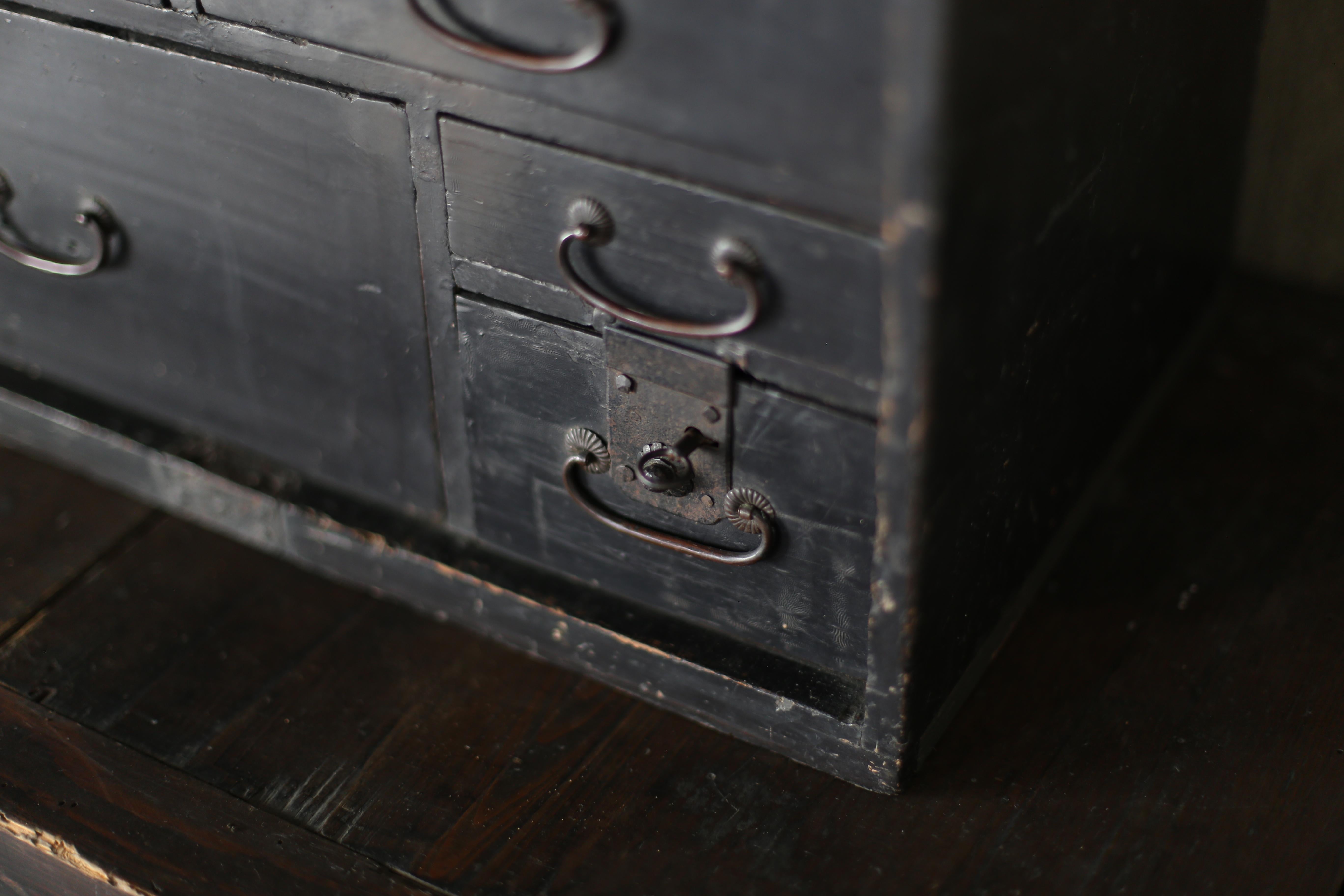 Japanese Antique BK Small Drawer Meiji / Tansu Storage Wabisabi For Sale 1
