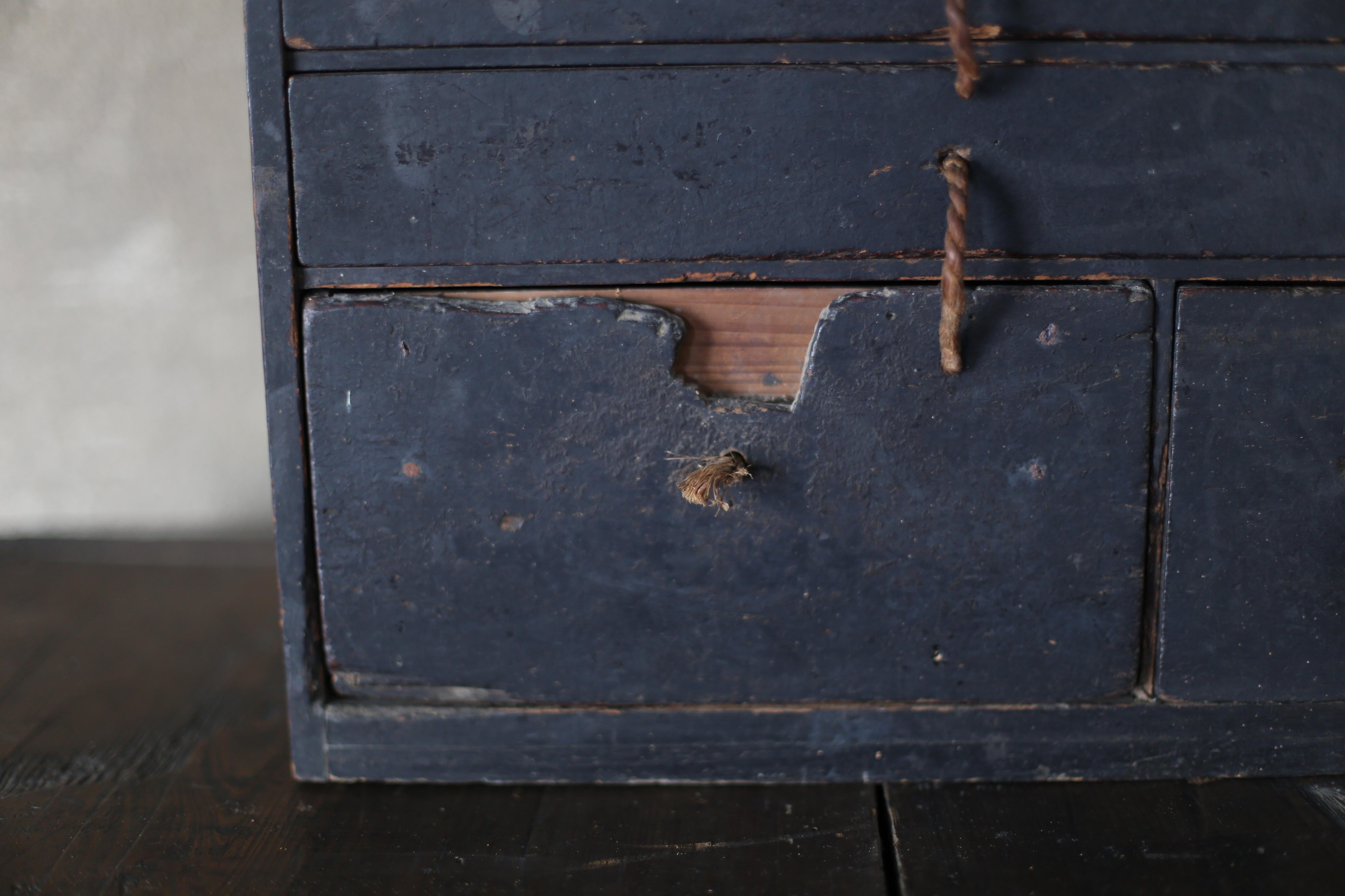 Japanese Antique BK Small Drawer primitive  / Tansu Storage Wabisabi For Sale 1