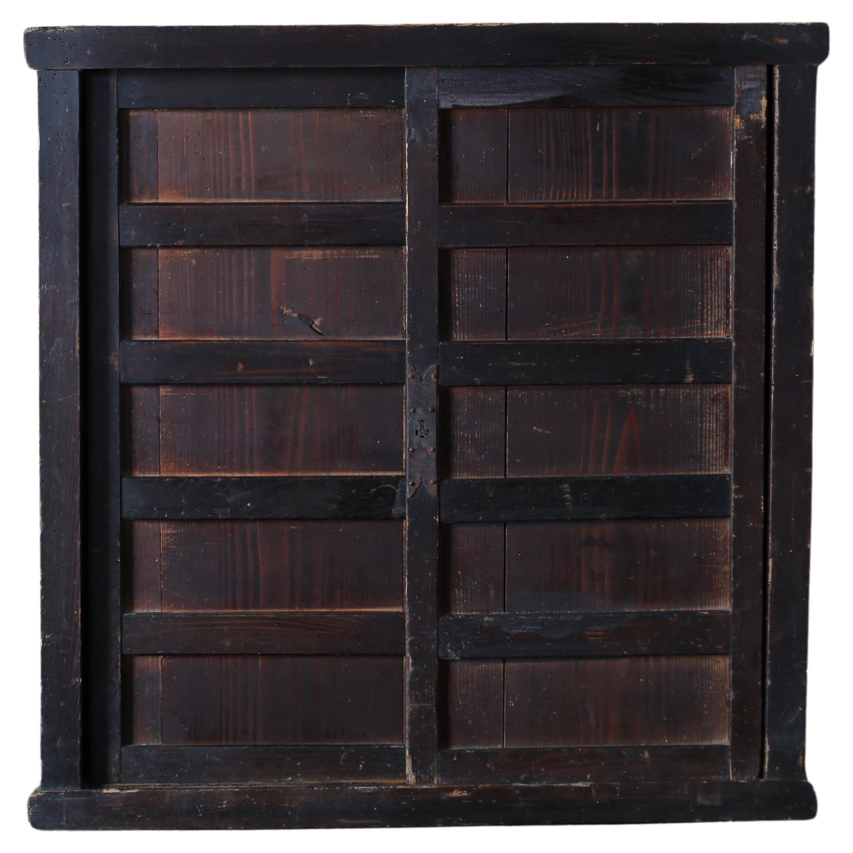 Antiguo Japonés BK Tansu 1860s-1900s ① / Aparador Wabi Sabi