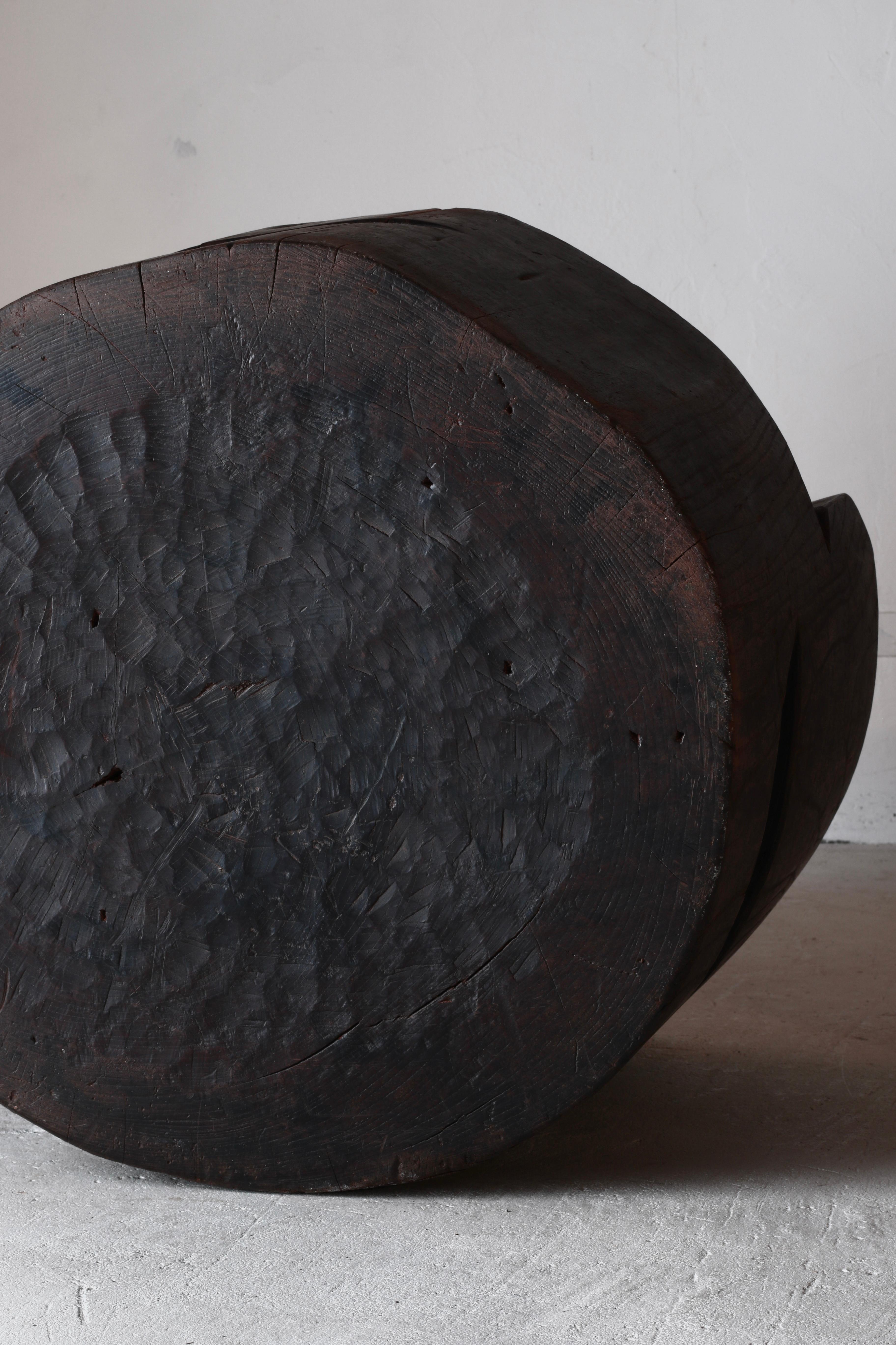 Japanese Antique Black ArmChair / Wabi-sabi Rustic For Sale 5