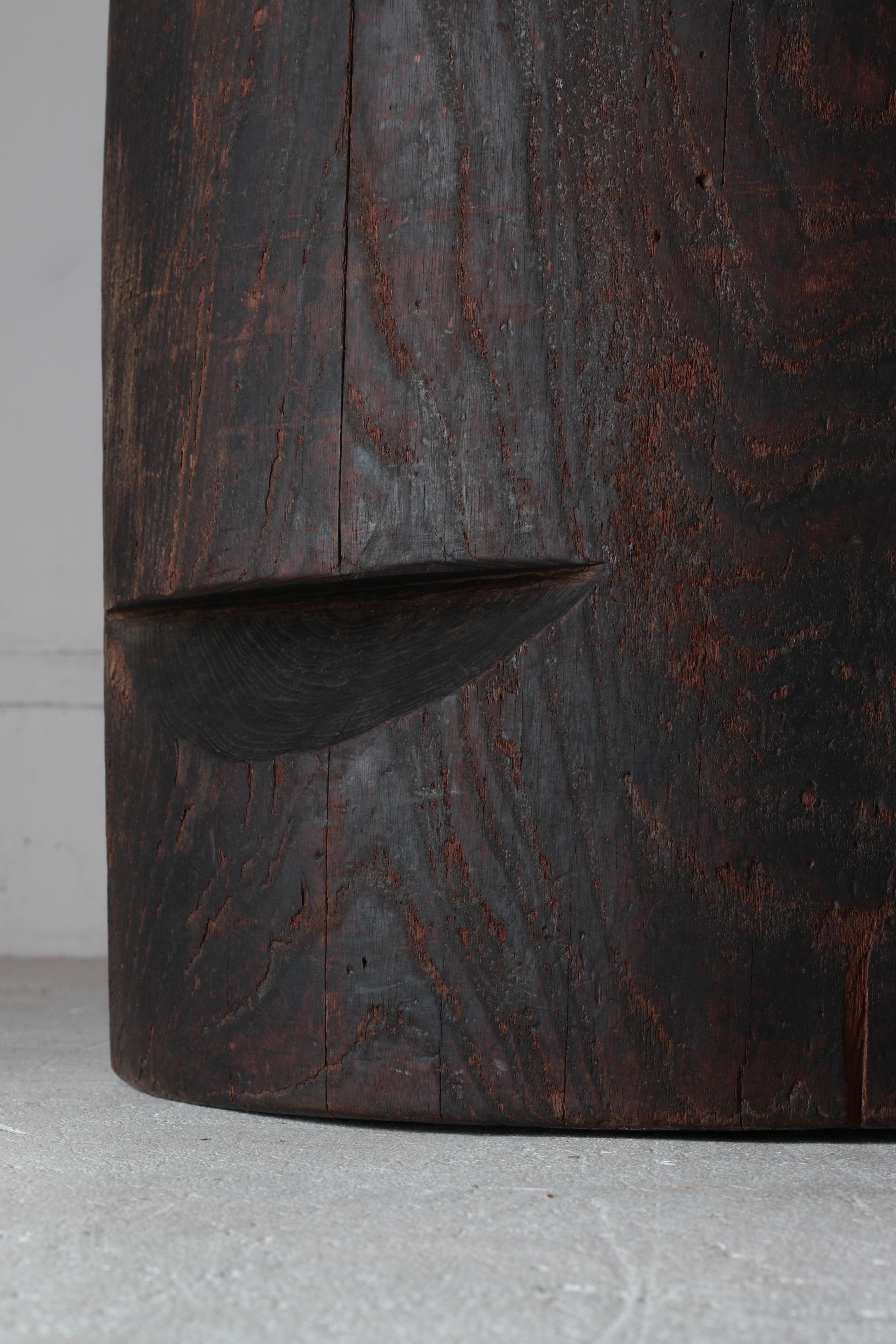 Japanese Antique Black ArmChair / Wabi-sabi Rustic For Sale 10