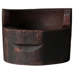 Fauteuil japonais antique noir / Wabi-sabi Rustic