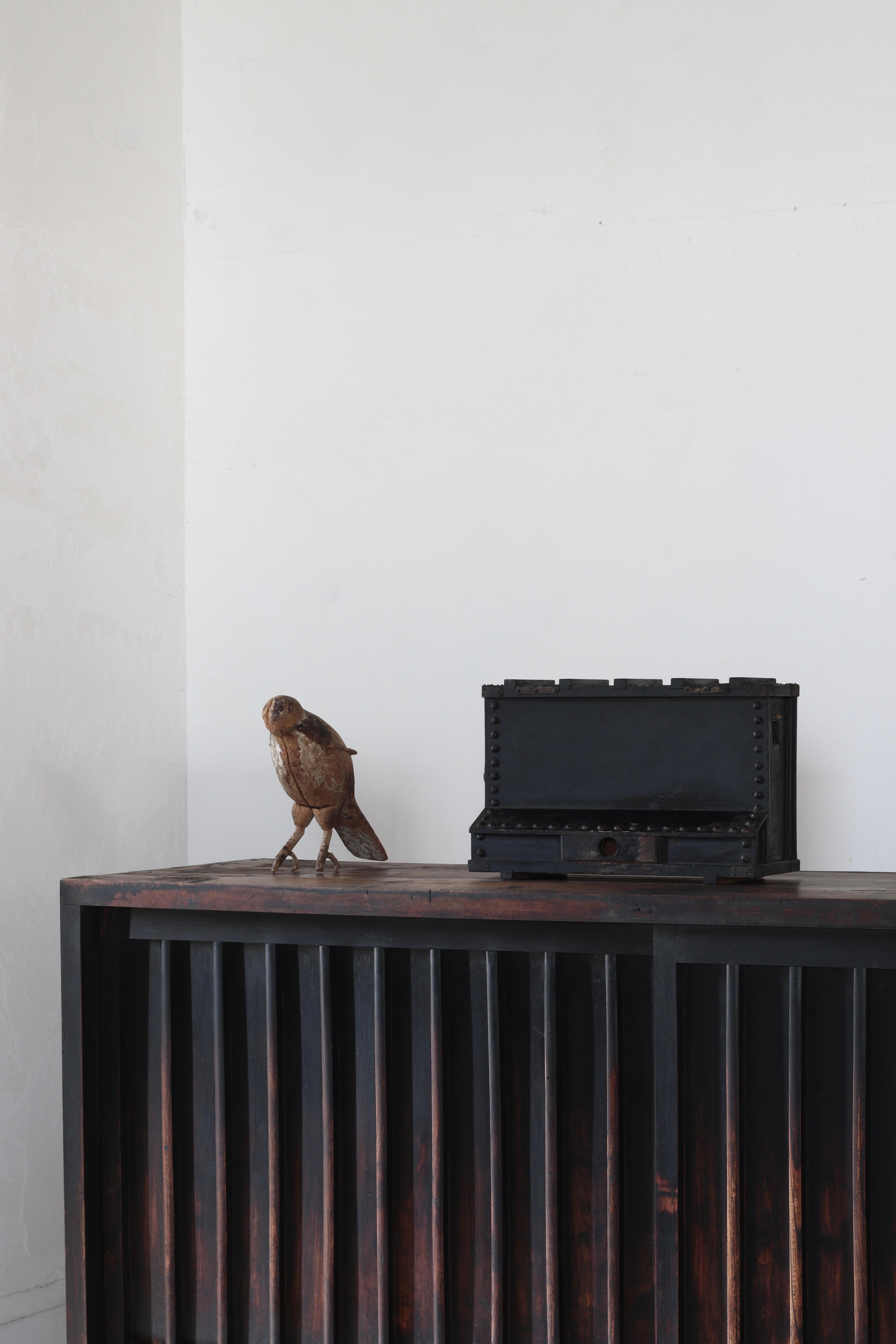 19th Century Japanese Antique Black Bellows / An objet d'art / 1868-1912s / Wabi-Sabi Mingei For Sale