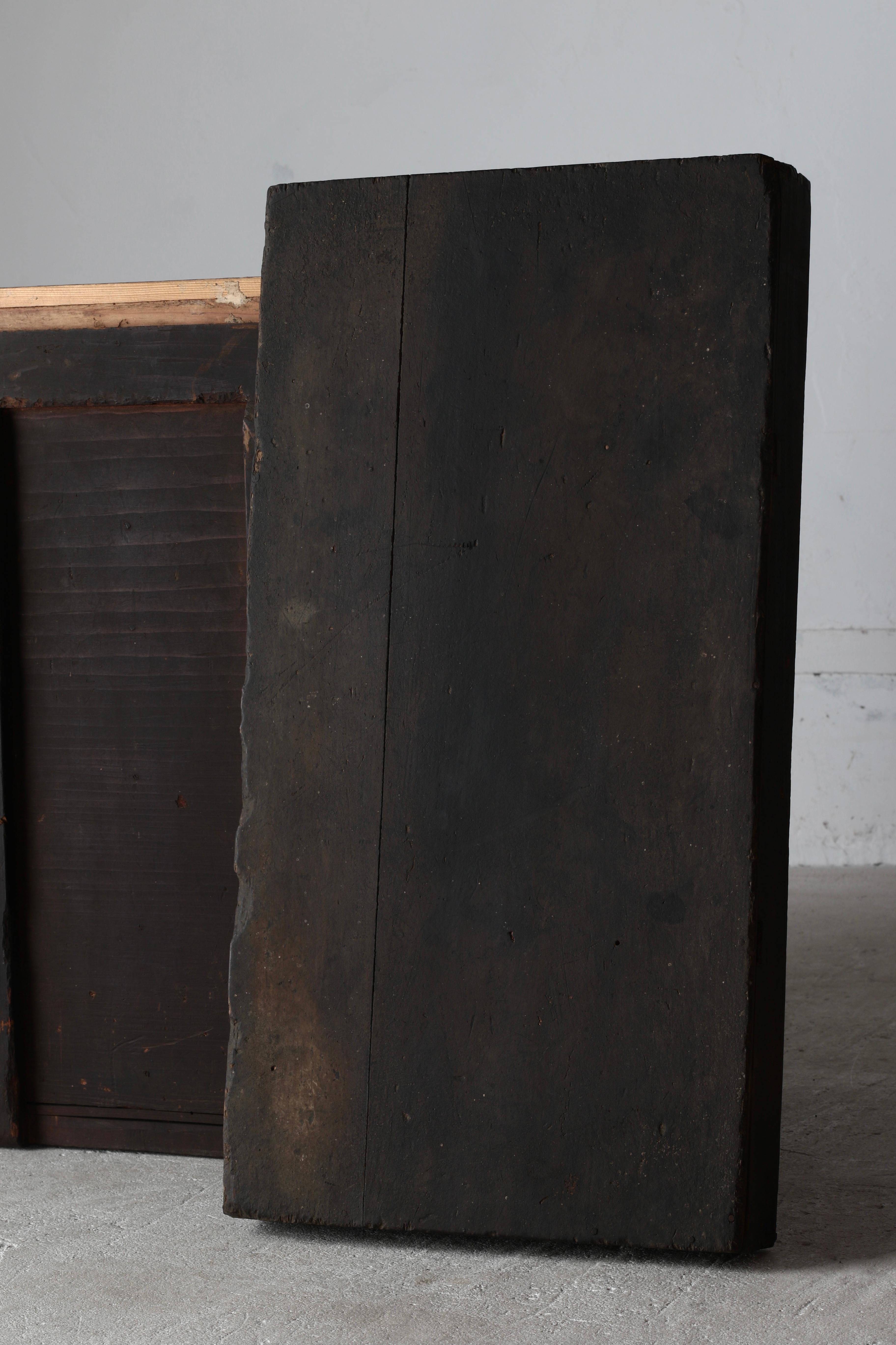 Japanese Antique Black Box / Side Table Exhibition Stand / 1868-1912s/ Wabi-sabi For Sale 3