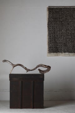 Japanische antike Black Box / Beistelltisch Ausstellungsständer / 1868-1912s/ Wabi-sabi