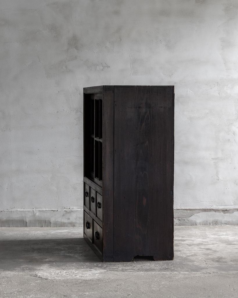 Armadietti neri antichi giapponesi, epoca Taisho '1912-1926', Wabi Sabi in vendita 7