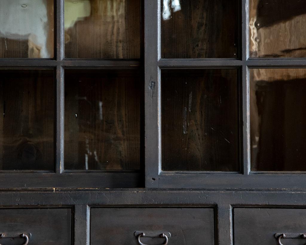 Armadietti neri antichi giapponesi, epoca Taisho '1912-1926', Wabi Sabi In condizioni buone in vendita a Hitachiomiya-shi, 08