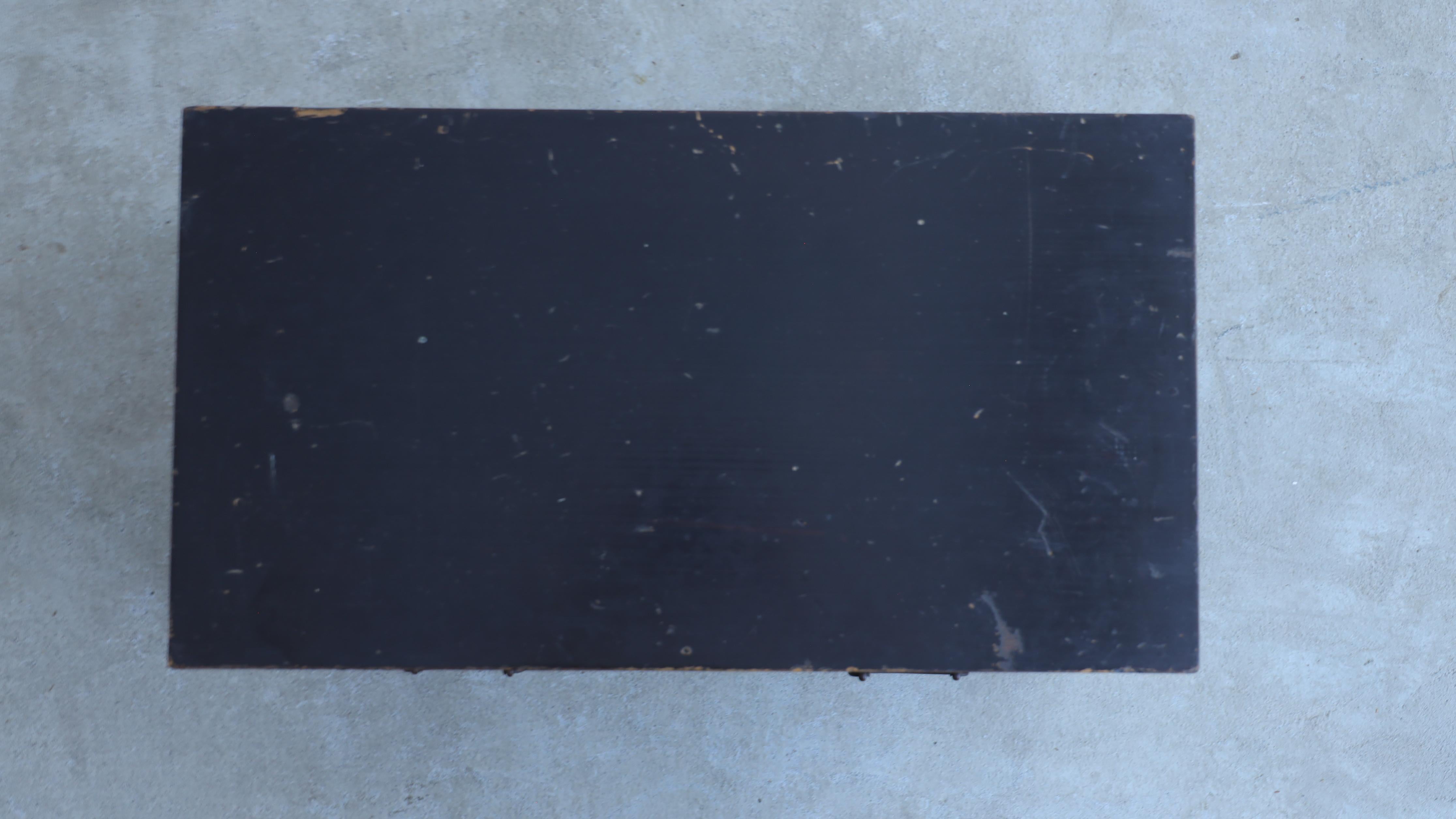 Japanese Antique Black Cabinets, Wabi-Sabi, Early 20th Century For Sale 1