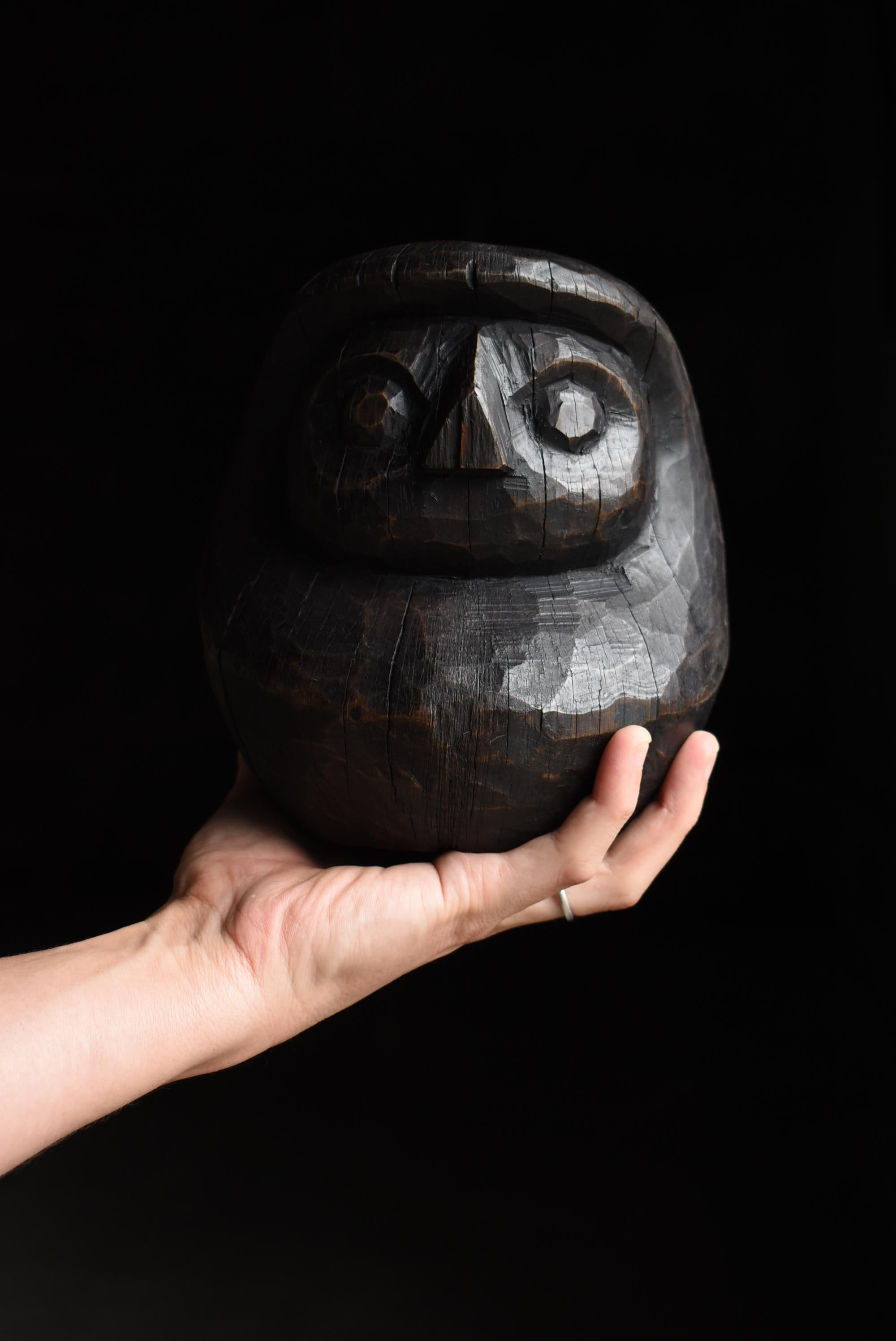 Daruma japonais ancien 1900s-1940s / Sculpture Wabi Sabi 7