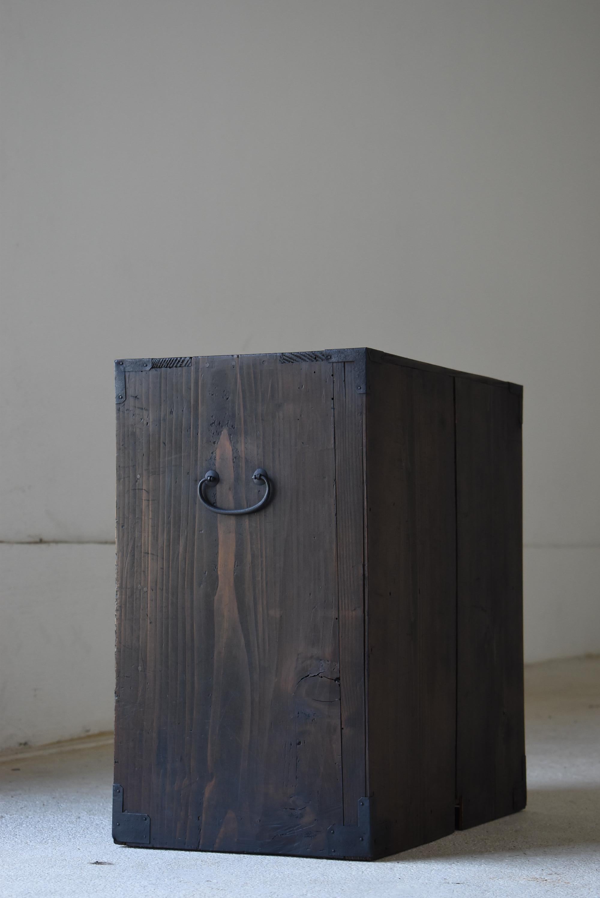 Japanese Antique Black Drawer 1860s-1900s / Chests of Drawers Tansu Wabi Sabi 10