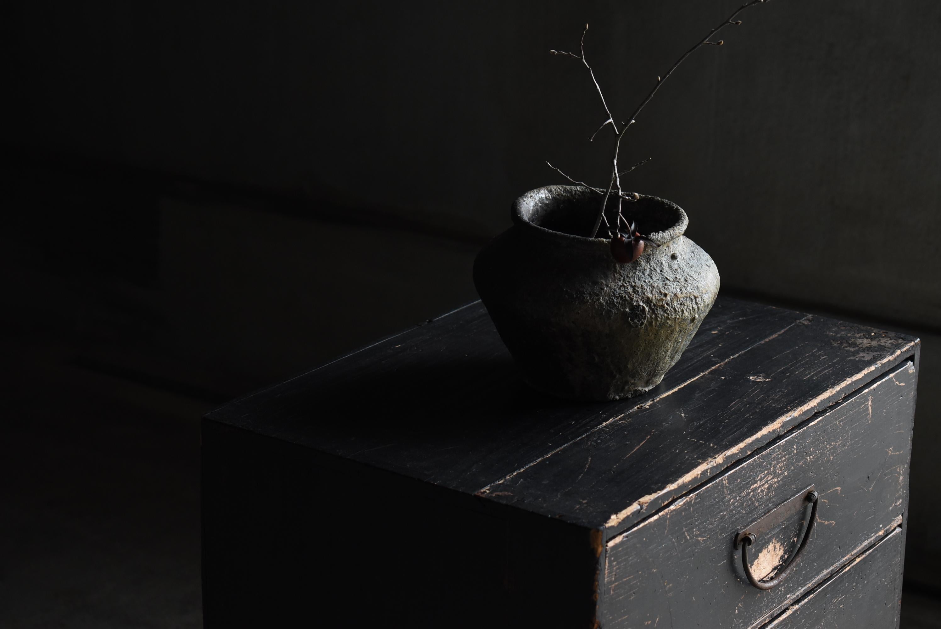 Tiroir noir ancien japonais 1860s-1900s / Tansu Storage Wabi Sabi en vente 10